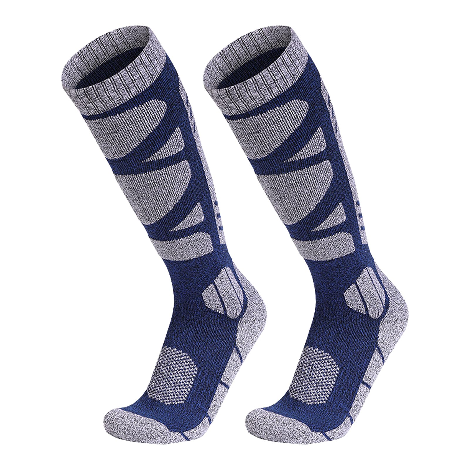 SOUUXIU Winter Ski Socks for Men Breathable Warm Knee High Socks for Snowboarding Ice Fishing Skating Mountaineering