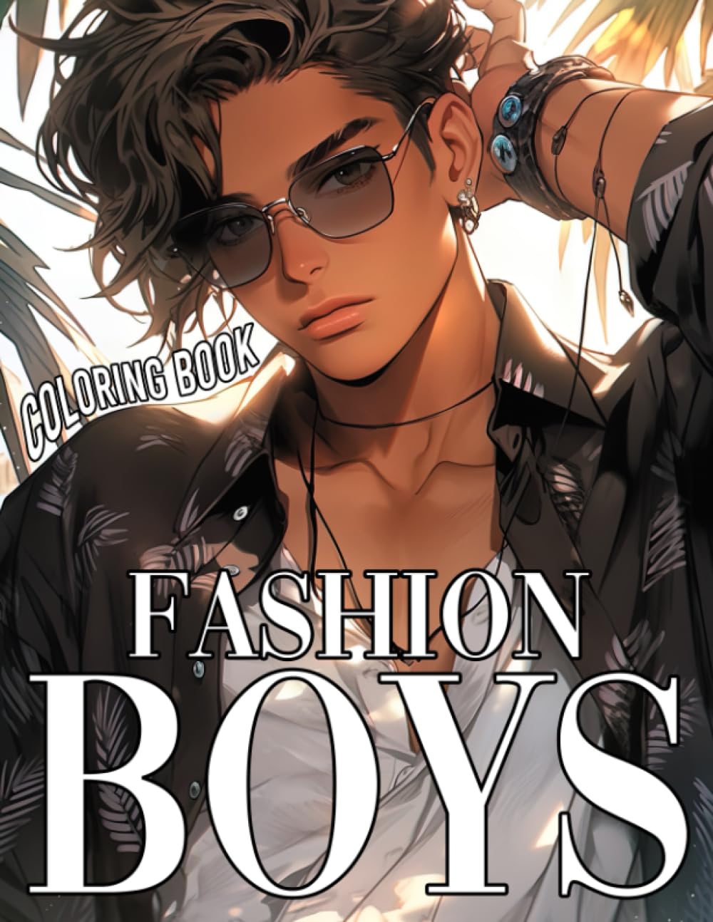 Fashion Boys Coloring Book Mens Fashion Coloring Pages Featuring Beautiful | Desertcart INDIA