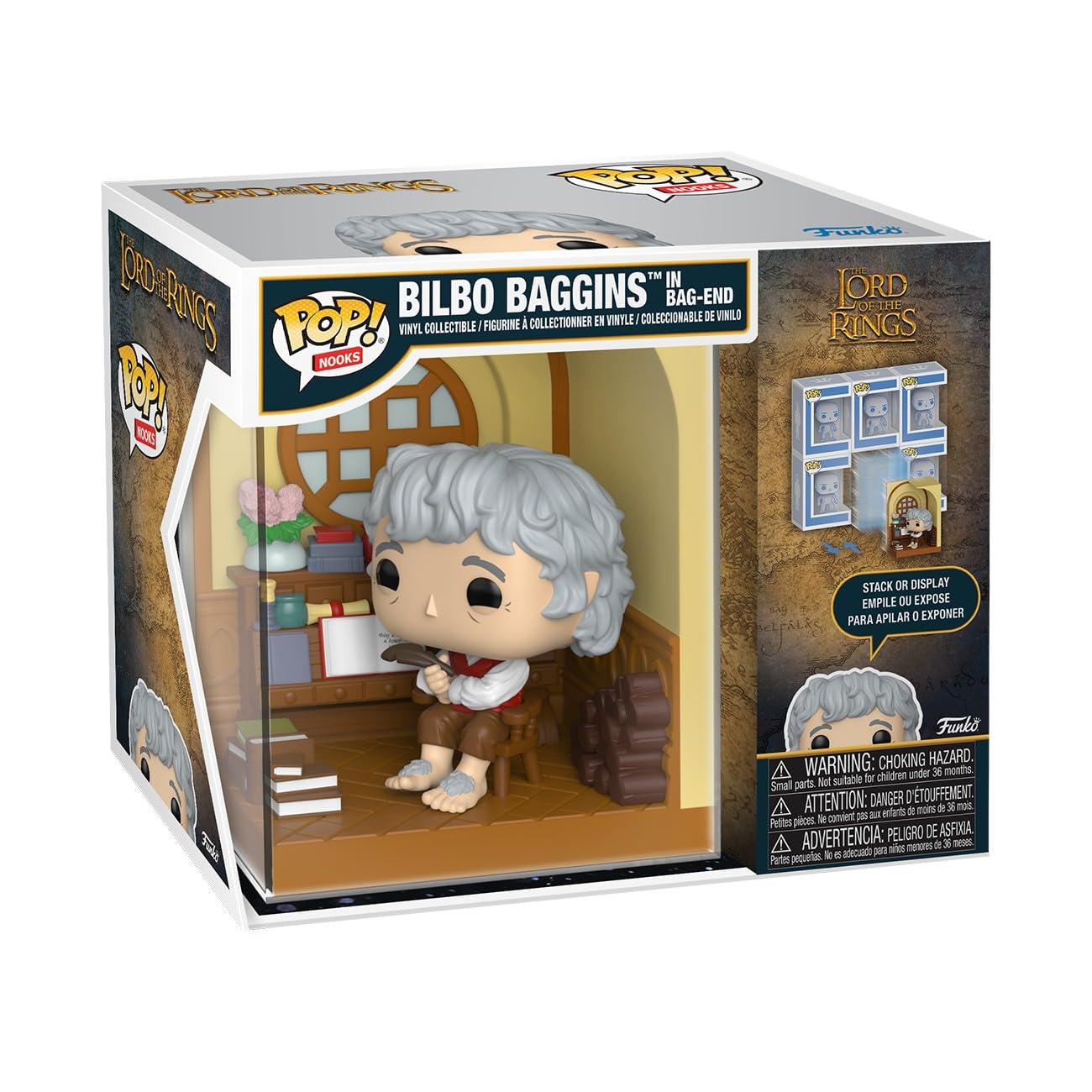 Funko POP! Nooks: Lord of the Rings, Bilbo Baggins in Bag-End, Stack or display, Collectable Vinyl Figure, Gift Idea