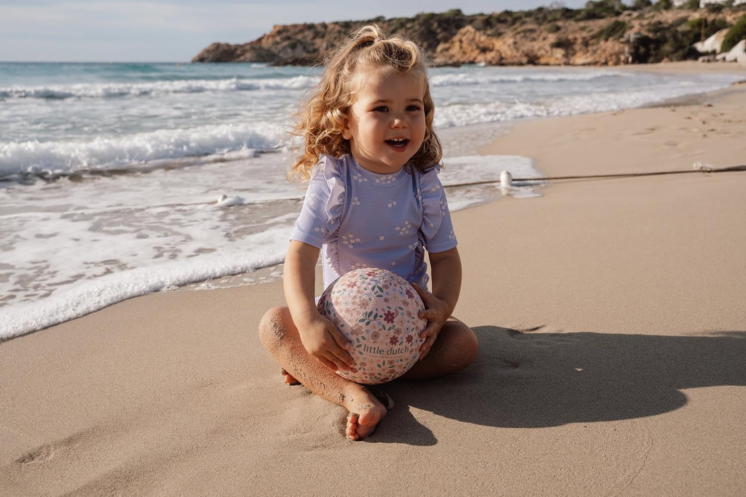 Little Dutch Kinder Rash-Guard-Set - Schwimmshirt Kurzarm + Badehose - 2er Set - für Mädchen - Dreamy Lavender - lila (Gr. 86/92)