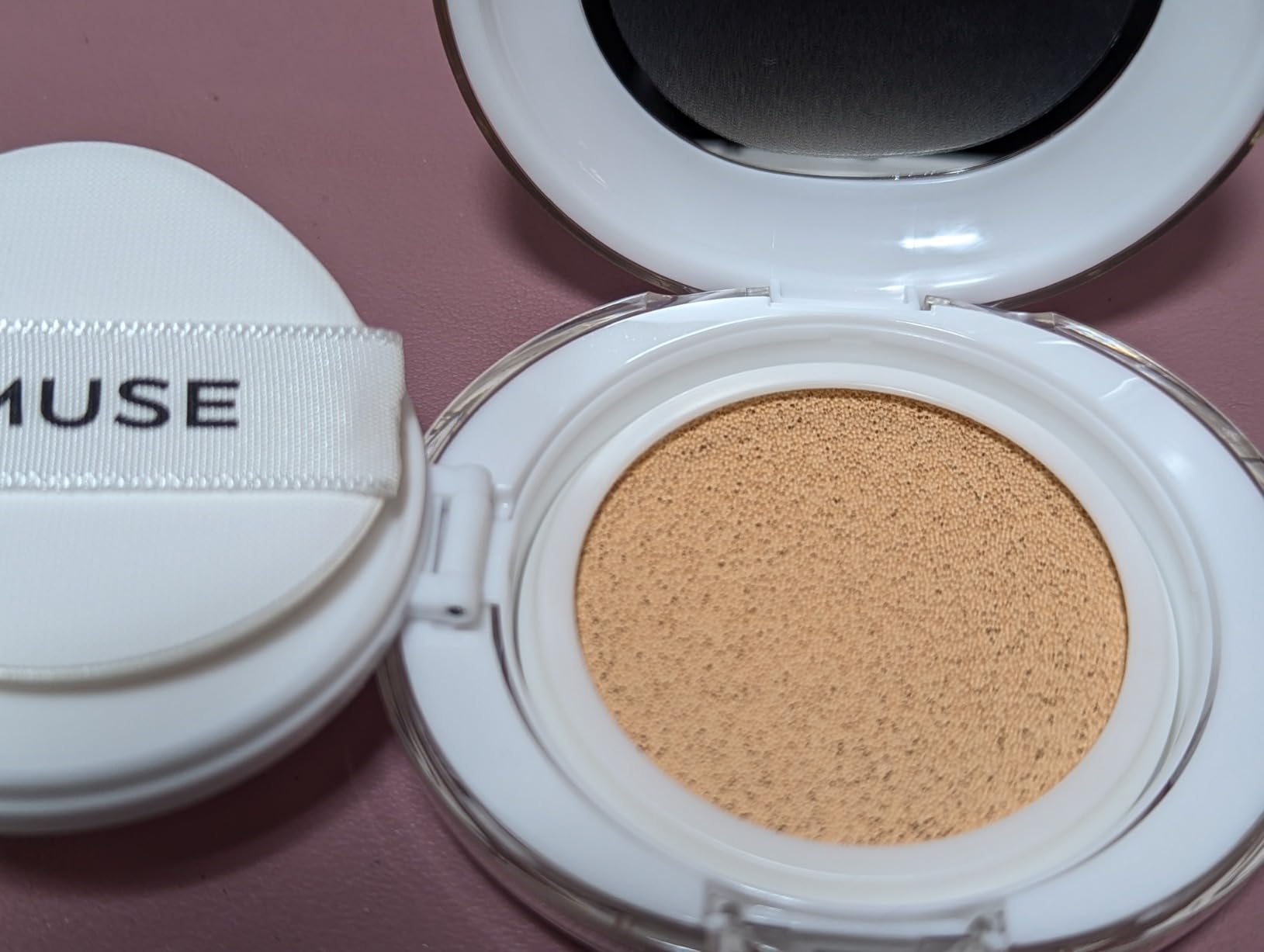 AMUSE SEOUL Ceramic Skin Perfector Cushion Foundation (02 HEALTHY) - Flawless Coverage, Semi Matte Glow, Long Lasting, Lightweight Satin Finish, Vegan, Korean Beauty Makeup (15g / 0.52oz.)