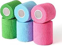 Vista 9 de WePet Envoltura para mascotas, autoadhesiva, solo se adhiere a sí misma, cinta no tejida para patas de perro, patas, heridas, gasa cohesiva