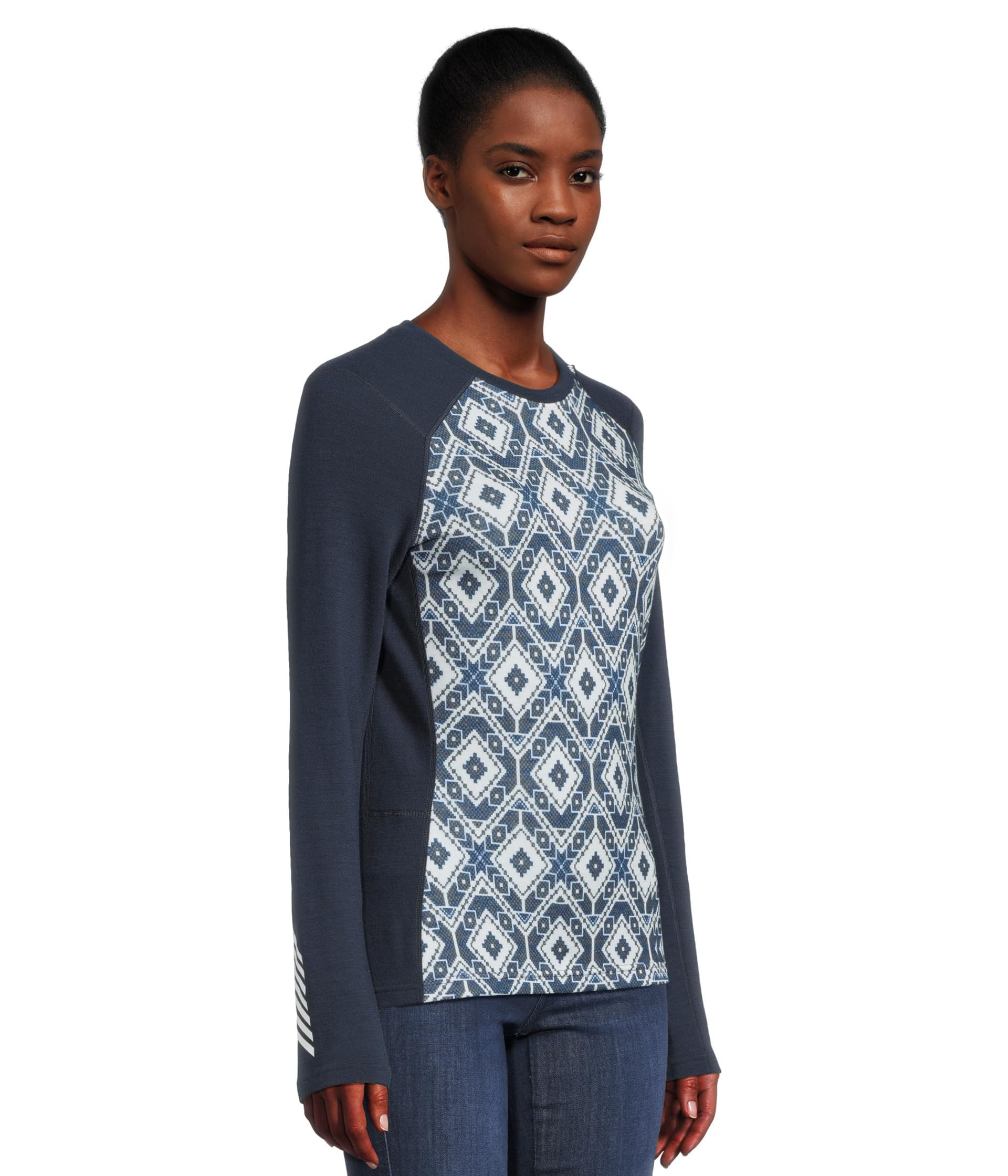 Helly Hansen Donna Maglietta Termica LIFA Merino Midweight Graphic Crew
