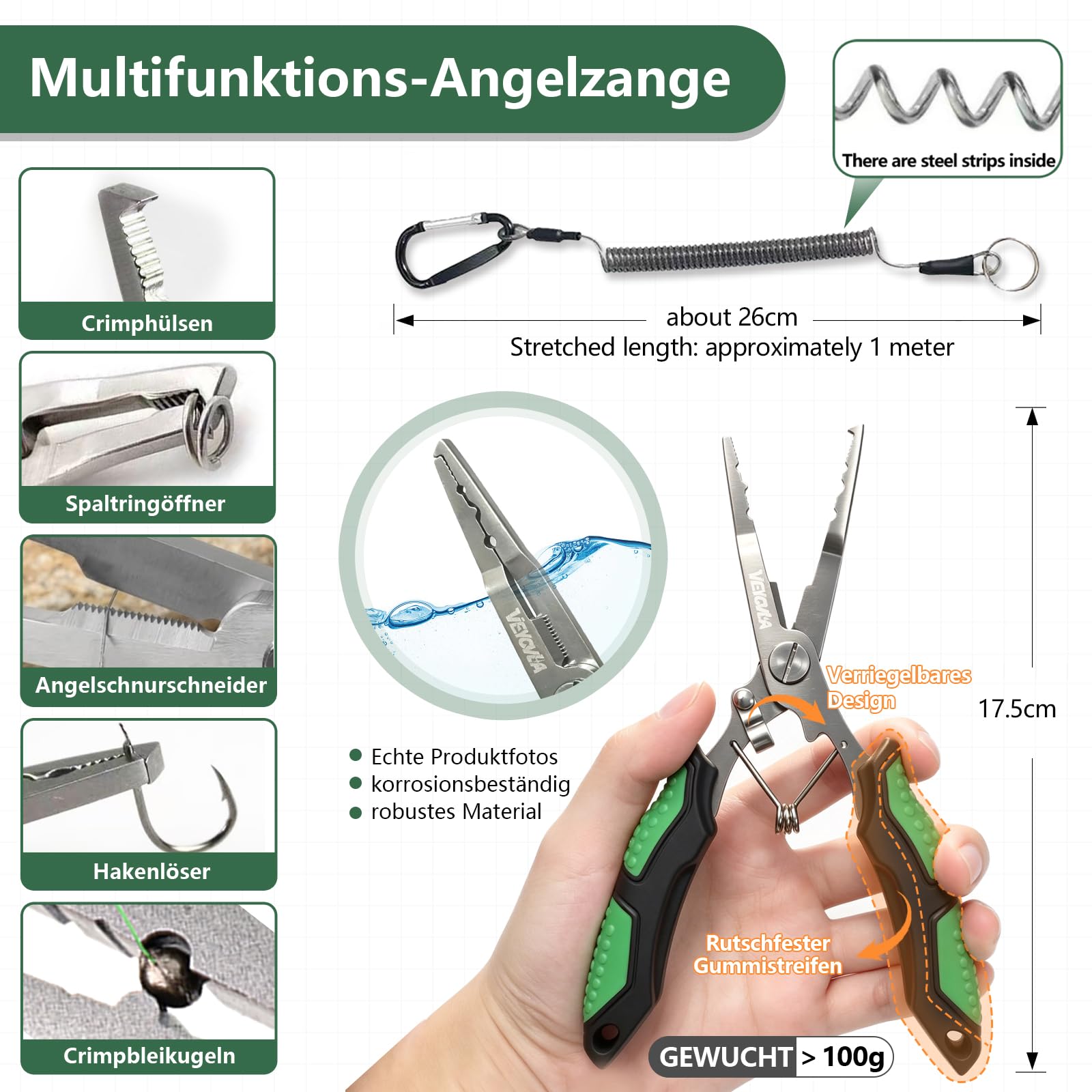 Fishing - Maletín de pesca con accesorios de pesca, incluye herramienta de pesca premium, para lucioperca, perca, trucha, cebo para principiantes profesionales y adultos, ideal para regalar