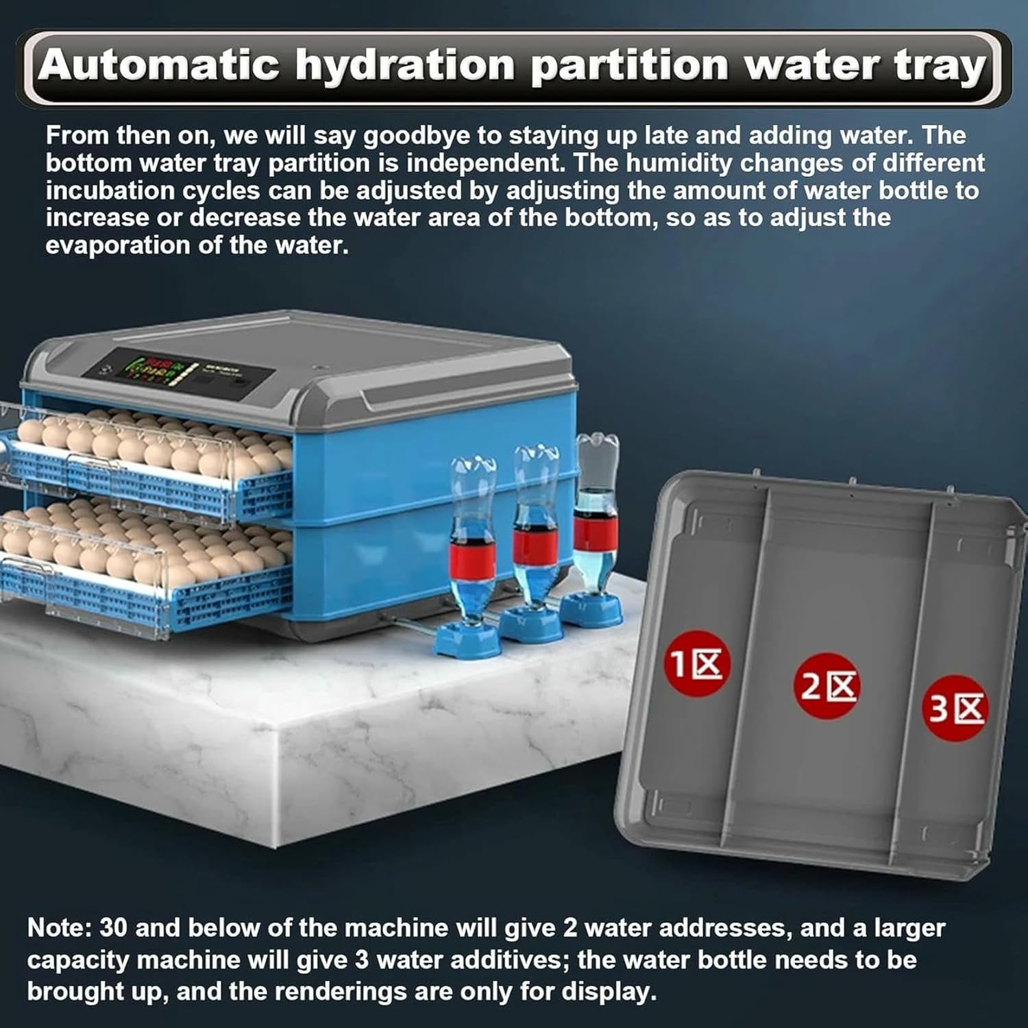 Egg Incubator, 128-500 Chicken Eggs Full Auto Chick Incubator with Auto Egg Turner, Temperature Control Incubator for Hatching Chickens, Goose, Duck, Quail,500