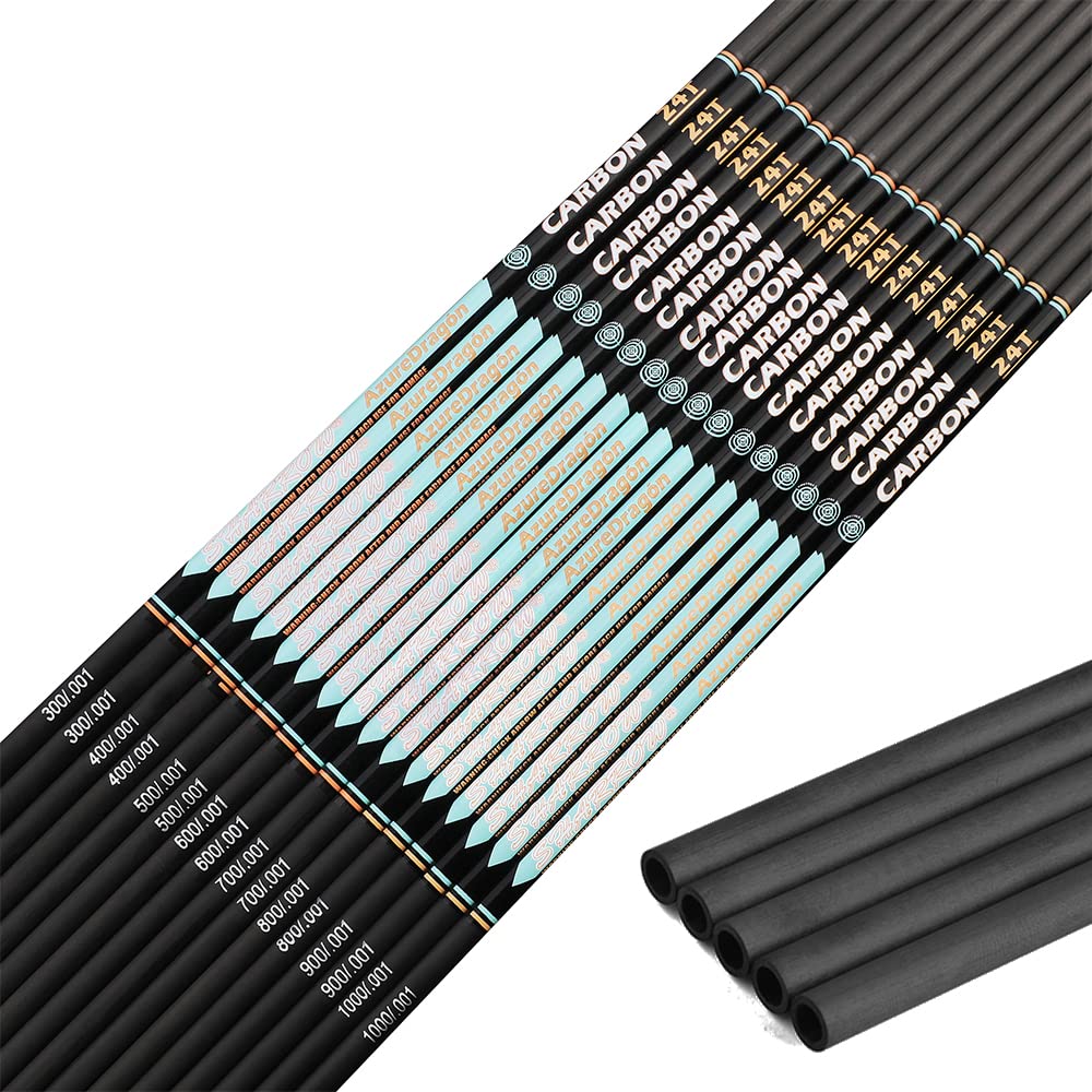 32" Arbres de Flèches en Carbone ID 4.2mm Spine 300-1000 Tubes de flèches pour Le Tir à l'arc à Poulies Arc Recourbé Flèche de Chasse DIY 6/12 Paquet