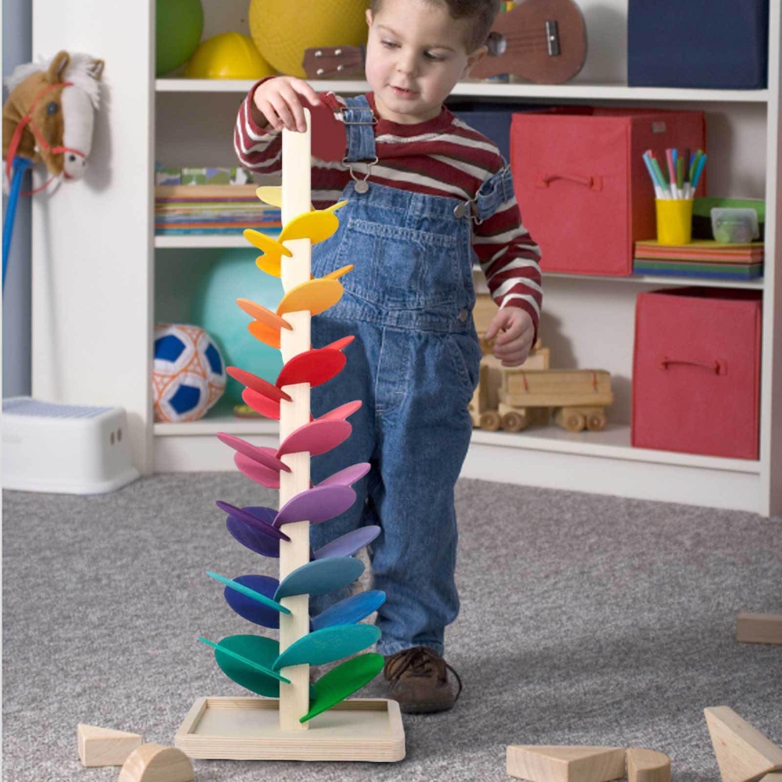 Baumspielzeug aus Holz Rainbow Musical Tree Kit mit Holzkugeln | -Spielzeug für Kleinkinder hilft, die Entwicklung sensorischer, taktiler, auditiver und feinmotorischer Fähigkeiten zu