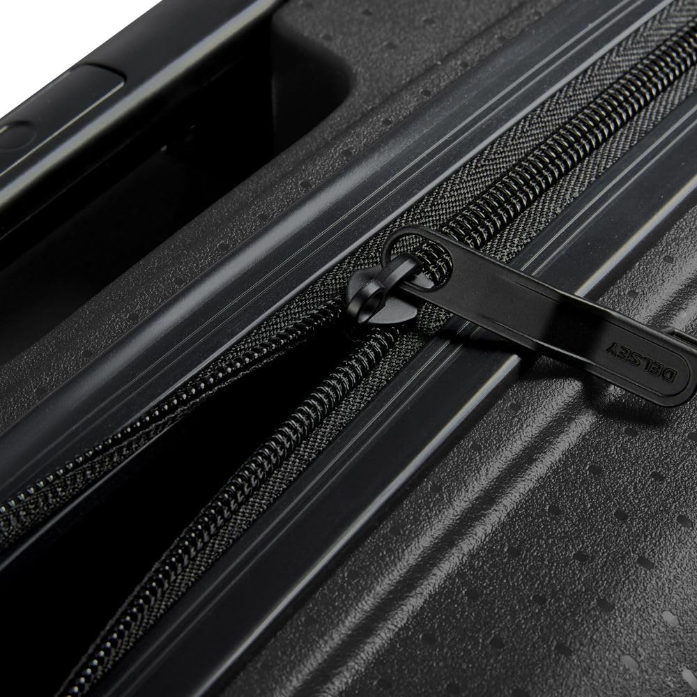 DELSEY Paris - Belmont Plus - Maleta de Cabina Rígida Fabricada con Material Reciclado y Reciclable 55x40x20 cm - 33 L - S - Negro
