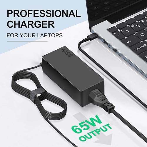 Miniatura 4 de Cargador USB C de 65 W compatible con Lenovo ThinkpadYogaChromebook Laptop Computer 65W 45W USB C Adaptador de corriente rápida