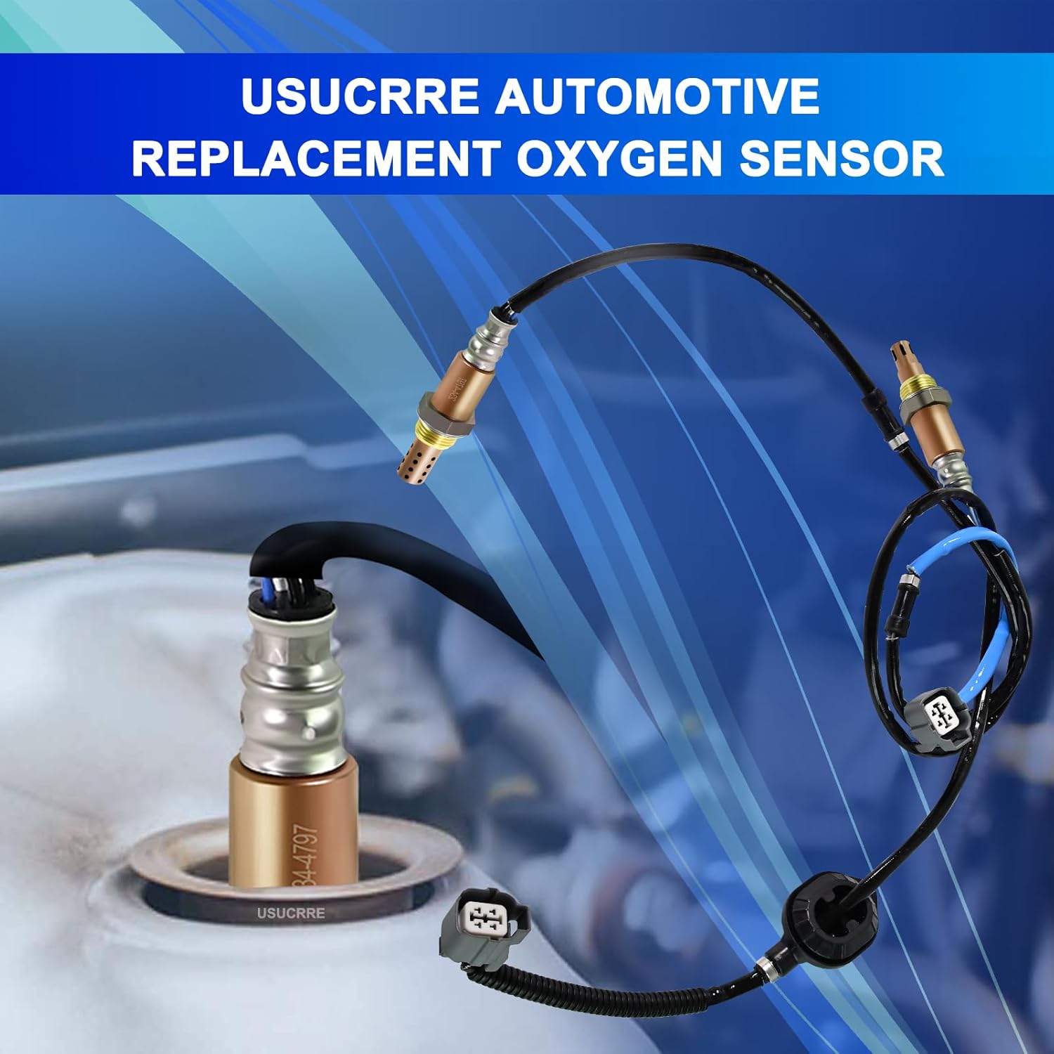 2Pcs O2 Oxygen Sensor OE 234-9040 234-4797 Automotive Replacement 02 Sensors Compatible with Honda Accord-EX LX DX SE 2.4L l4 2003 2004 2005 2006 2007 Upstream Downstream 13704 36531RAAA01