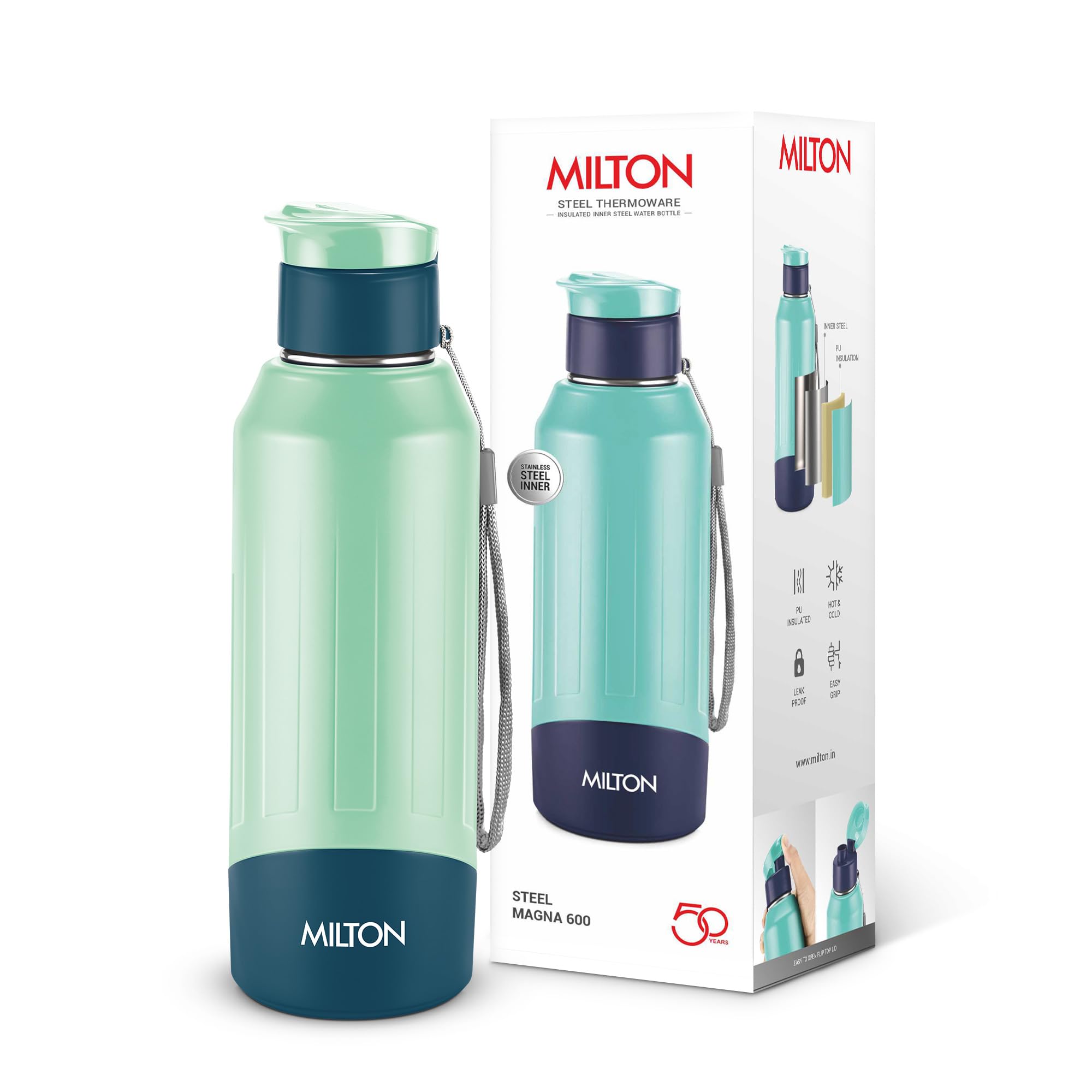 Milton Steel Thermoware - Hot & Cold Water Bottle -12 Milton Steel Thermoware - Hot & Cold Water Bottle -12