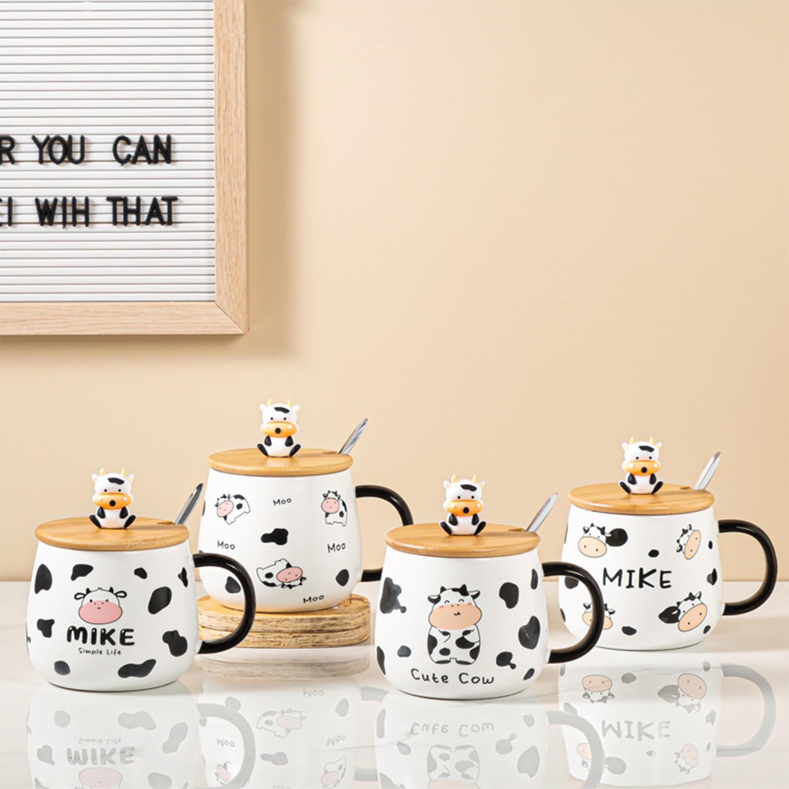 Nuenen Kuh-Geschenkset Für Damen – Inkl. Tasse, Anhänger, Socken, Knetspielzeug & Grußkarte