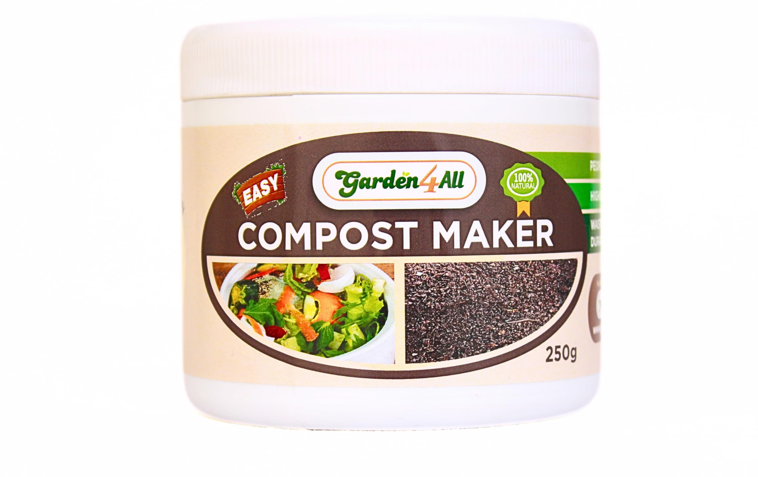 GARDEN4ALL Compost Maker - Premium Microbes Based Compost Maker or bokashi to Convert Kitchen wastes into Fertilizer or Compost (250 gm, Powder)