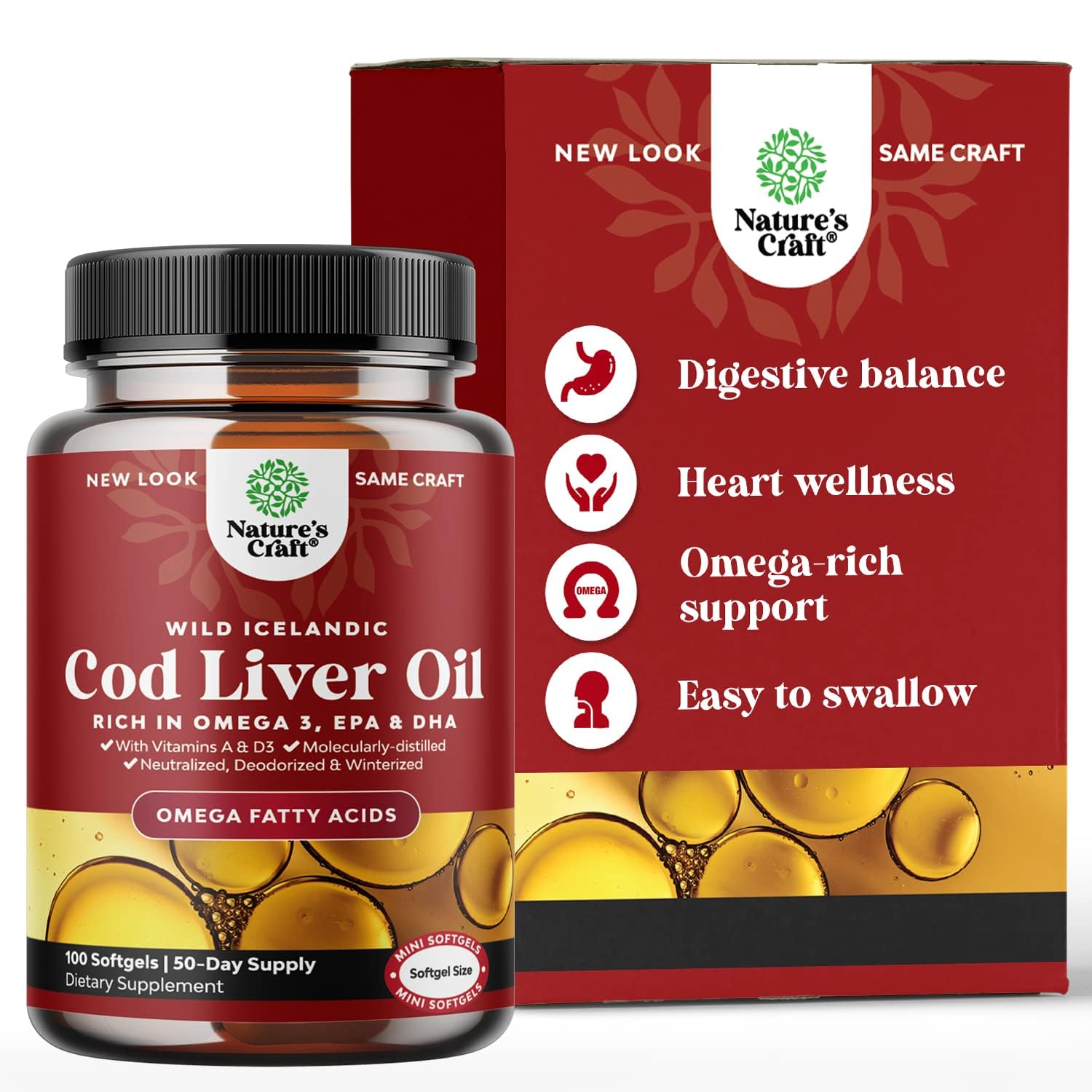 Nature's Craft Cod Liver Oil Softgels