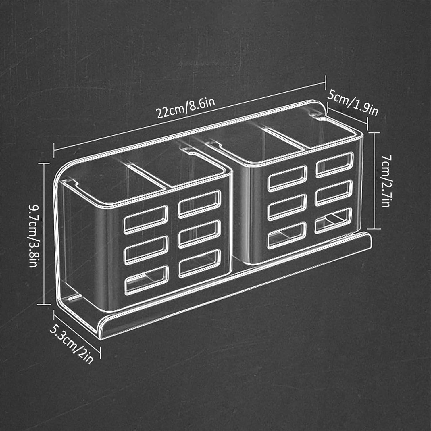 Porte-brosse à Dents Mural Sans Perçage - Support Adhésif Haute Charge (20kg), Aluminium, Pour Salle De Bain