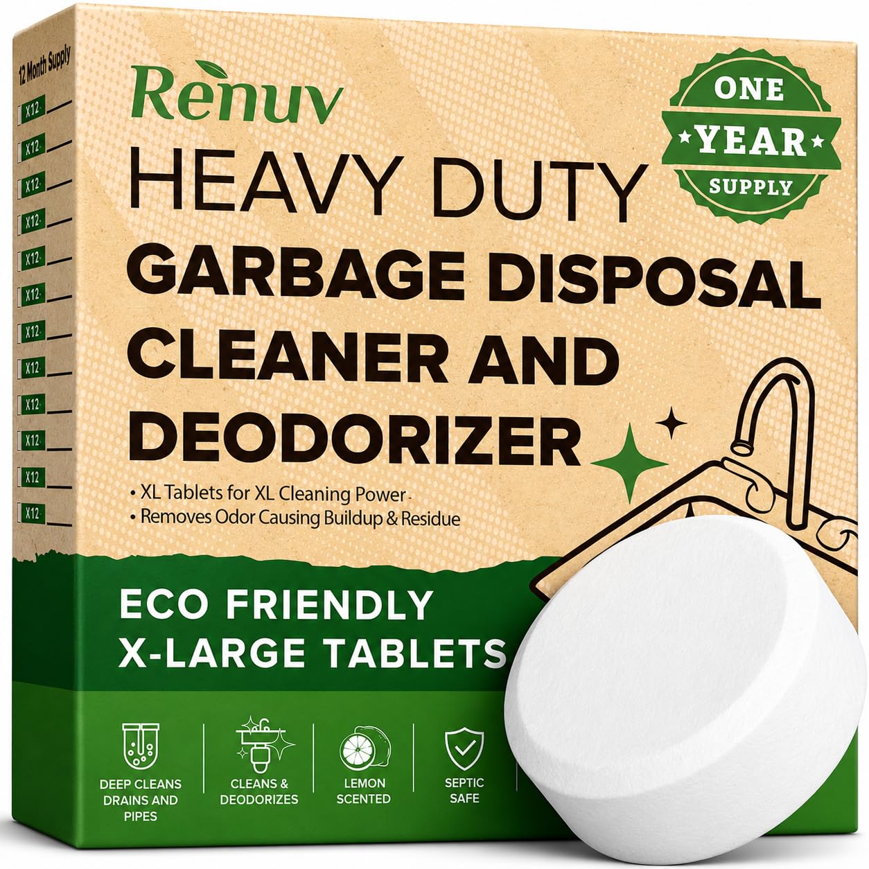 Renuv Disposal Cleaner Tablets