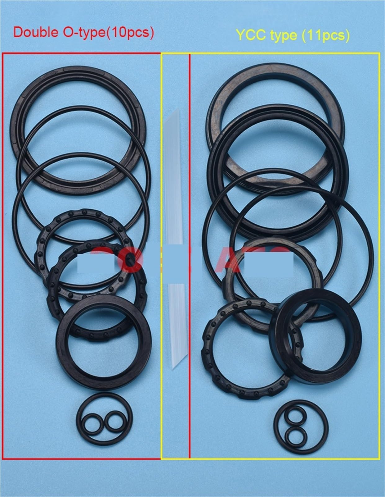 Pièces de cylindre SC standard Kit de réparation de joint YCC/double o | O Seal Repair Kit(YCC Type (8pcs),Bore 200mm)