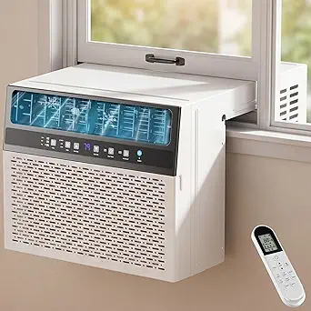 AKIRES U-Shaped Window Air Conditioner 12,000 BTU, 6 Modes, Quiet Operation, Fits Windows 24-48 inches