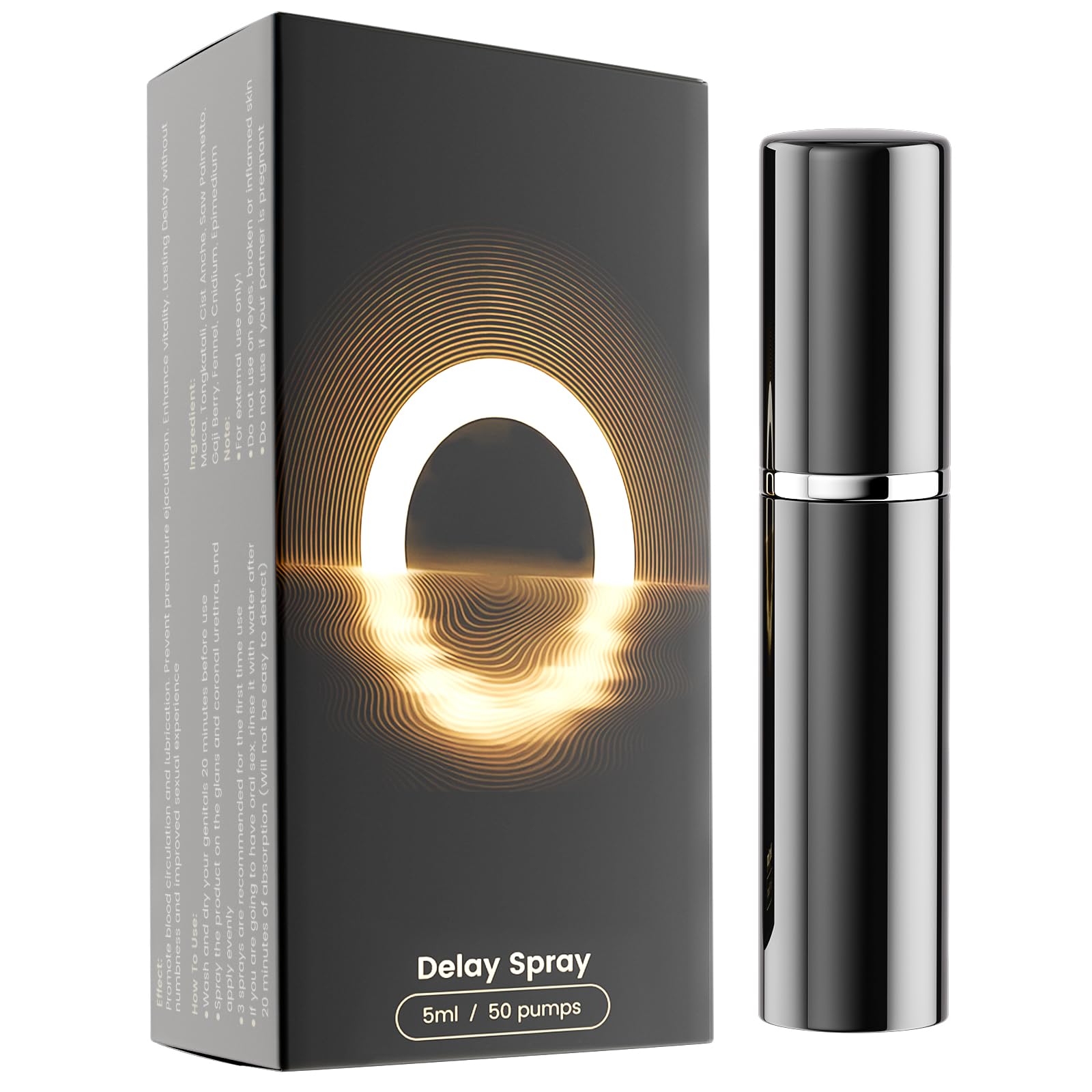 Delay Spray für Mann, Desensibilisierendes Verzögerungsspray für Männer, hilft Ihnen, länger im Bett zu halten - besseres Gefühl und verlängern Höhe für ihn, 5 ml 50 Spray
