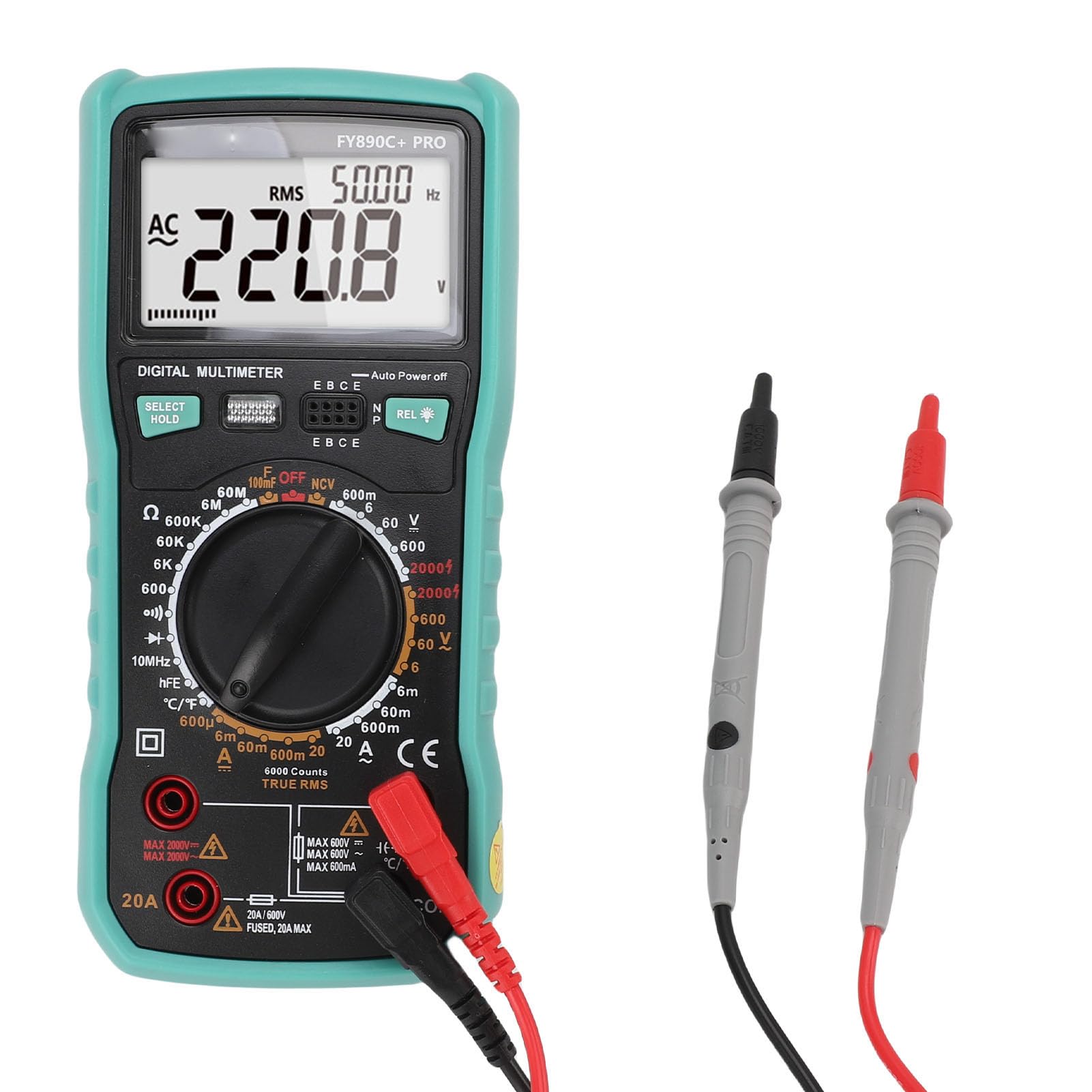 Highly Efficient Digital Multimeter 6000 Counts Electrical Tester