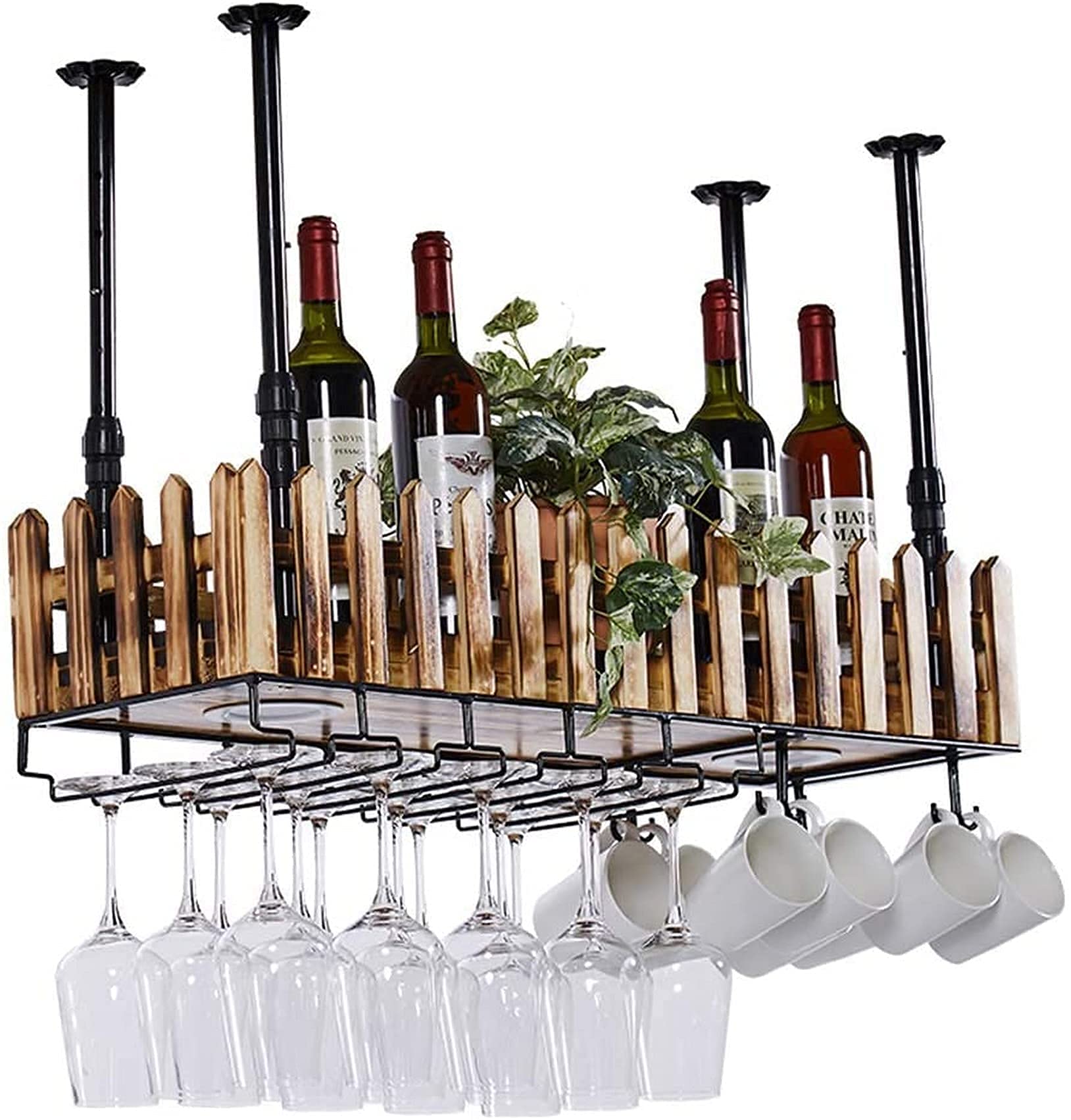Casier à vin mural de 80 cm pour créer une ambiance bistrot chaleureuse à la maison