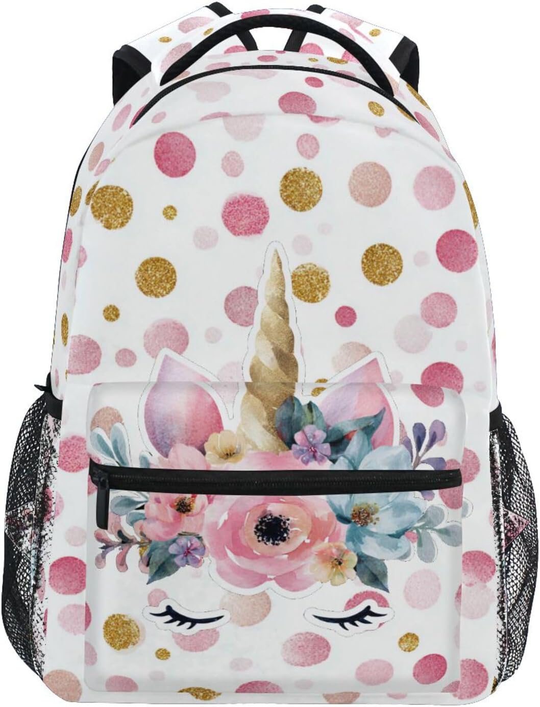 Wamika Cute Unicorn Backpacks for Girls Kids Flowers School Student Book Bags