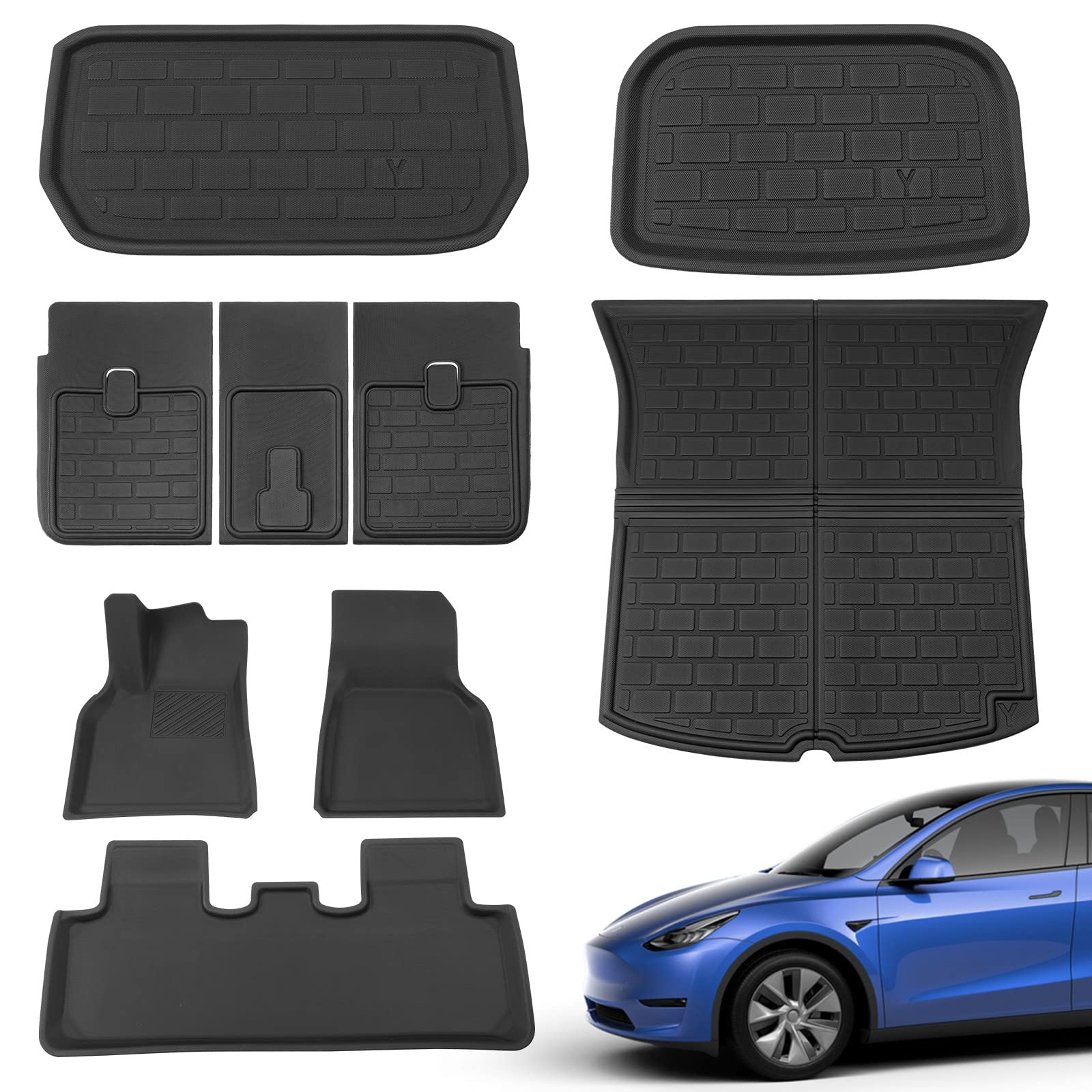 Buy powoq Fit 20202023 Tesla Model Y TPR Trunk Mat All Weather Cargo