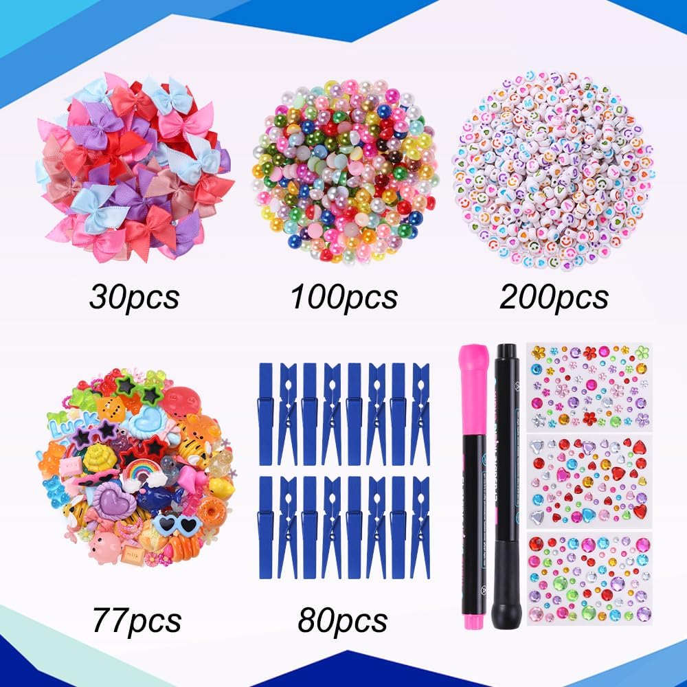JOICEE 80 Set Cheer Pins Spirit Clips DIY Cheer Clothes Pins Kit
