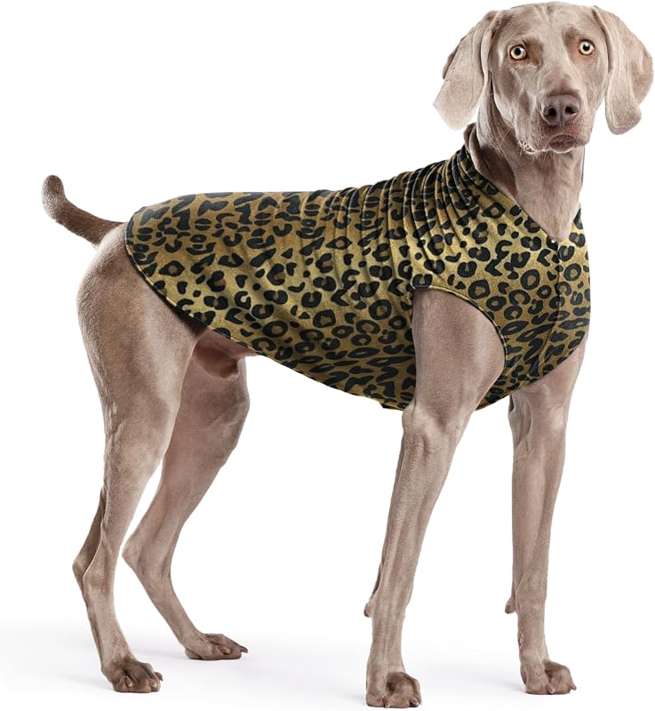 Capa de Fleece com Elasticidade para Cães Gold Paw Leopard, Tamanho 22