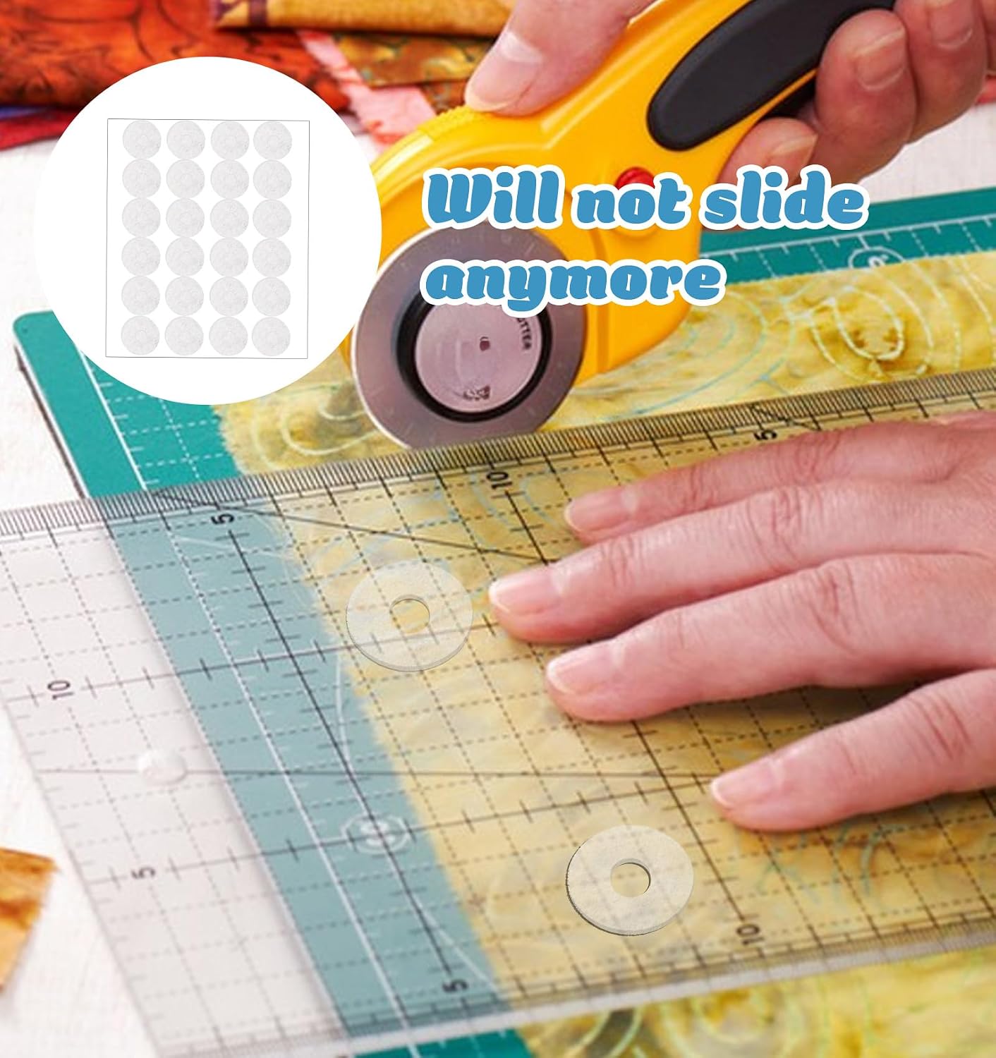 96 Pcs Quilting Ruler Grips, Non Slip Stickers for Quilt Templates