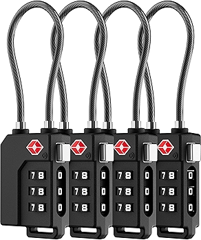 行李锁TSA认证便携耐用（4个装）