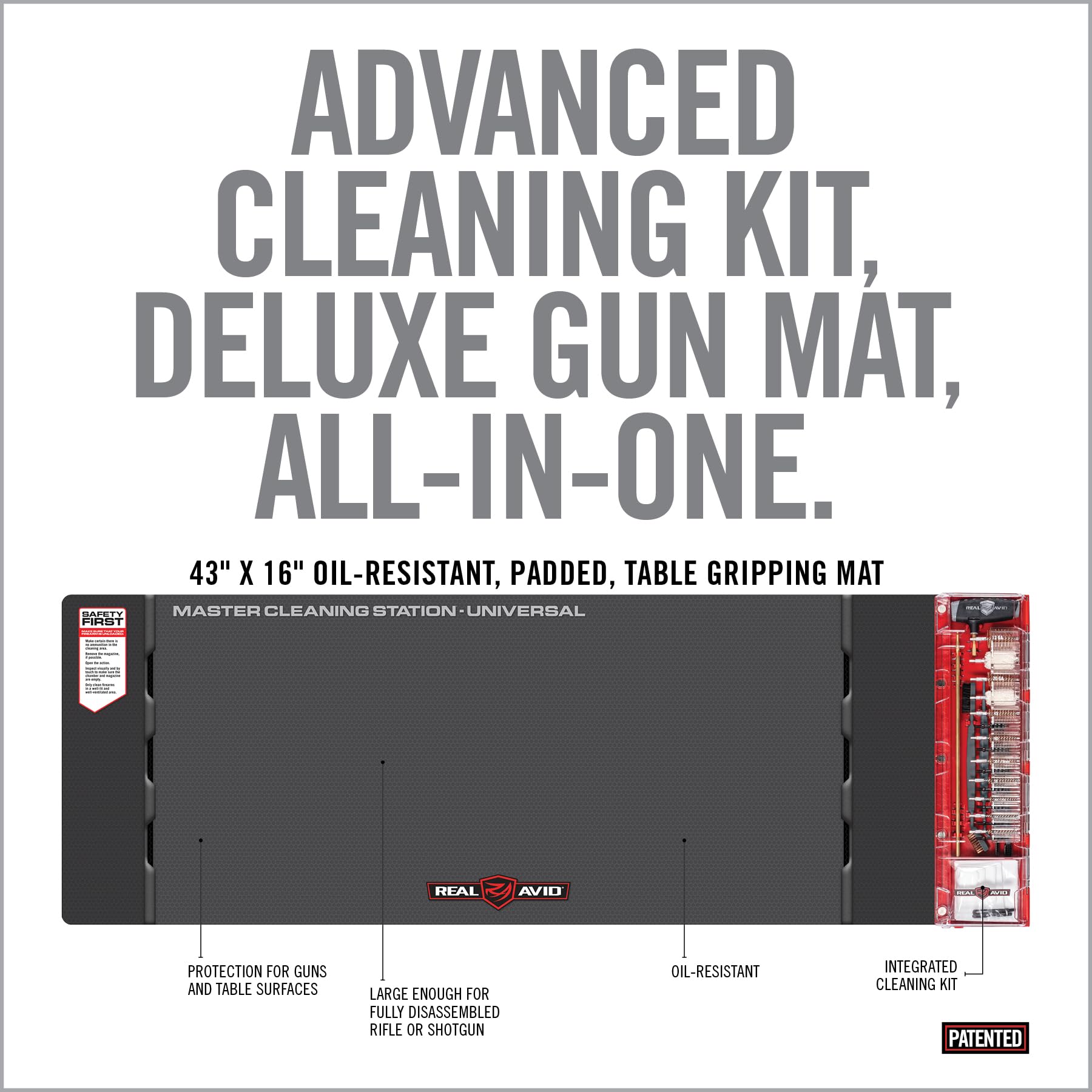REAL AVID Master Cleaning Station - Centre de Nettoyage Universel pour Armes (de Poing, d’Epaule, Lisses et Rayés)