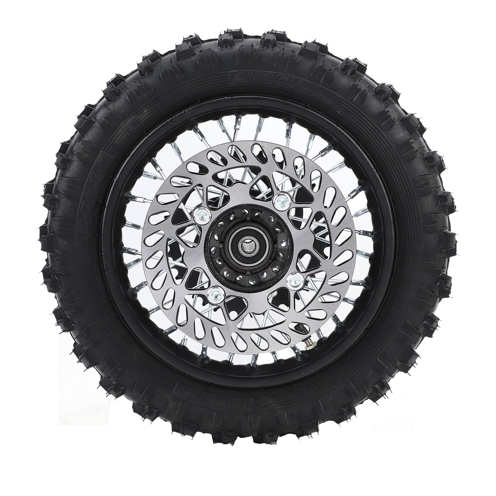 KIMISS Tylne koło zestaw opon, trwałe opony i hamulce do rowerów lądowych studni off road 10 cali