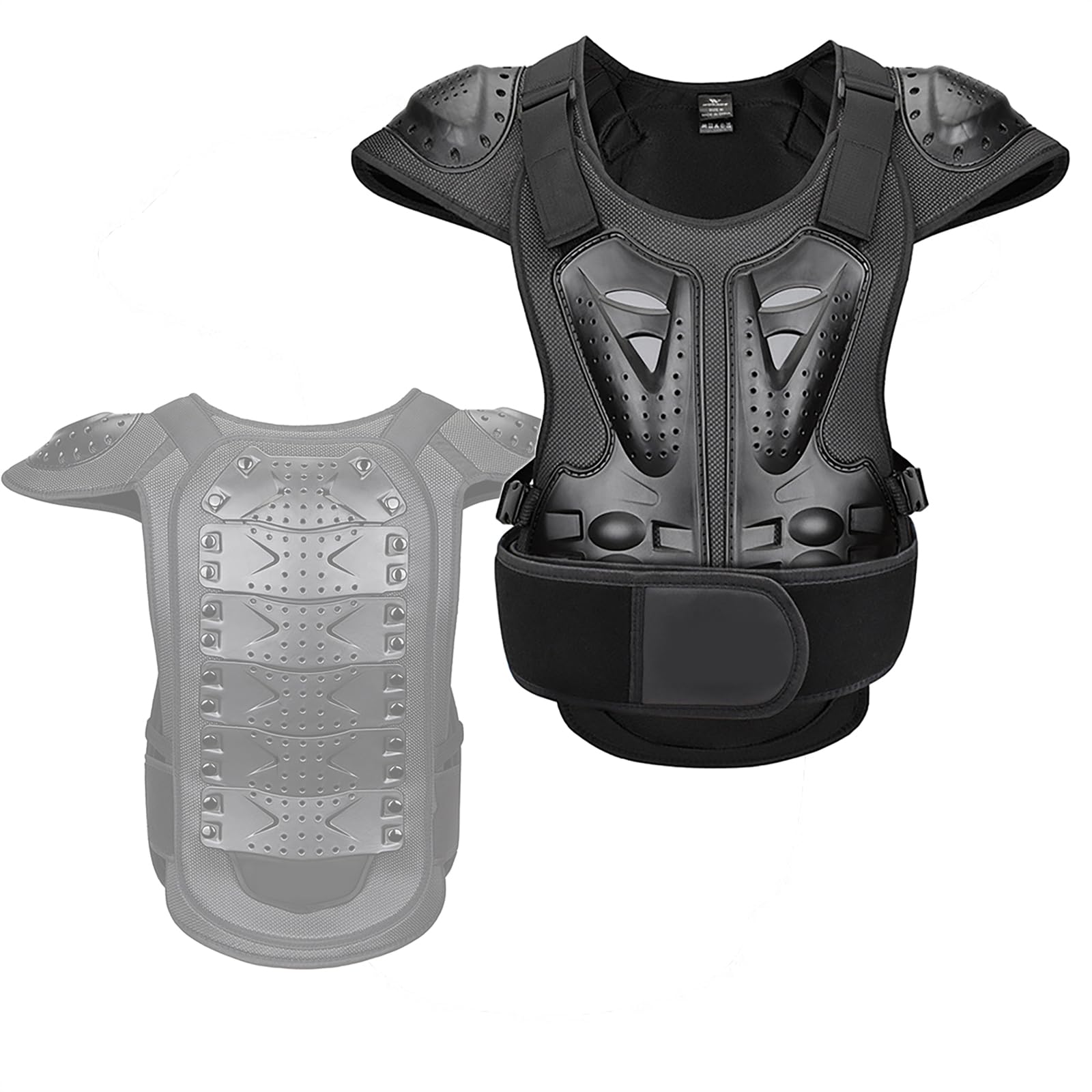 Gilet Protettivo Da Moto Regolabile, Giacca Con Protezioni La Parte Superiore Del Corpo, Riflettente Supporto Lombare Ammortizzante Per La Guida Su Strada E Gli Sport All'aria Aperta