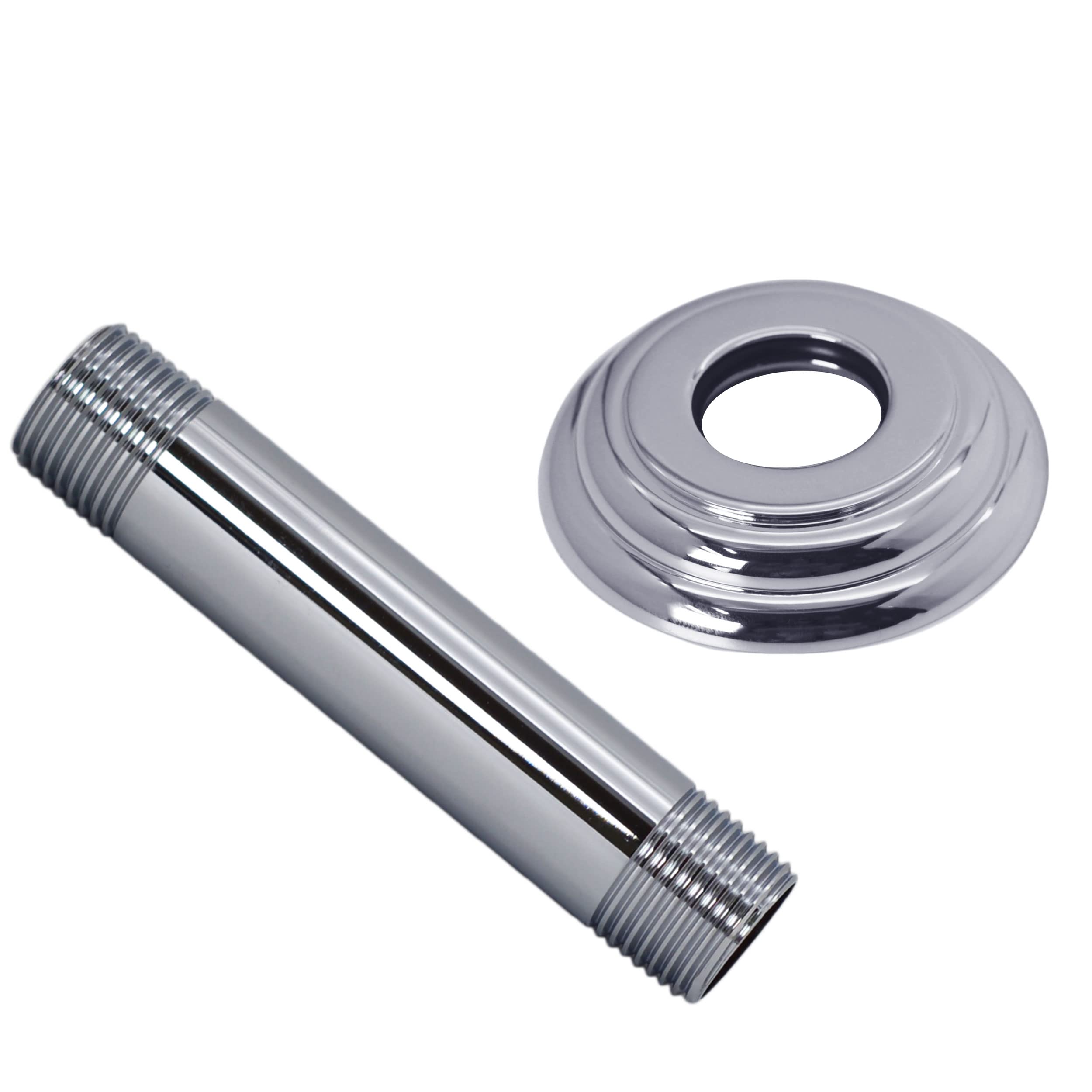 Westbrass 1/2" IPS x 4" Tavana Monte Duş Kolu, Flanşlı, Cilalı Krom, D3604A-26