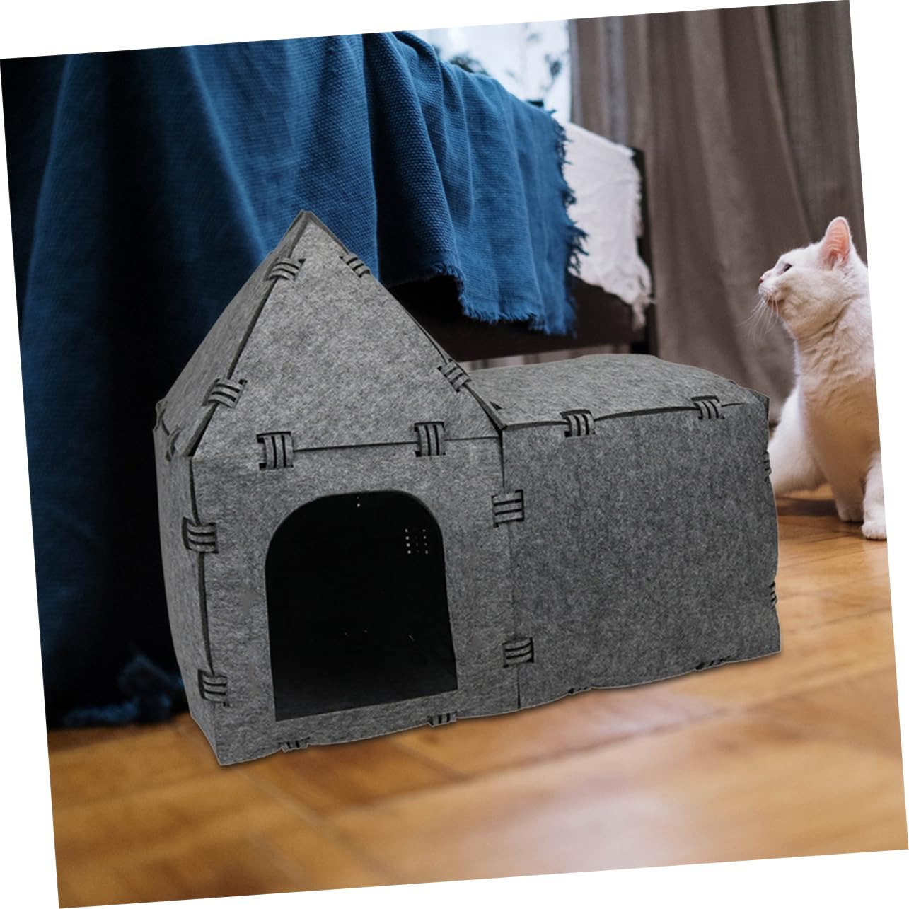 BESPORTBLE Casa para Gatos De Fieltro DIY Túnel para Mascotas Juguete Interactivo Casa Nido para Gatos DIY
