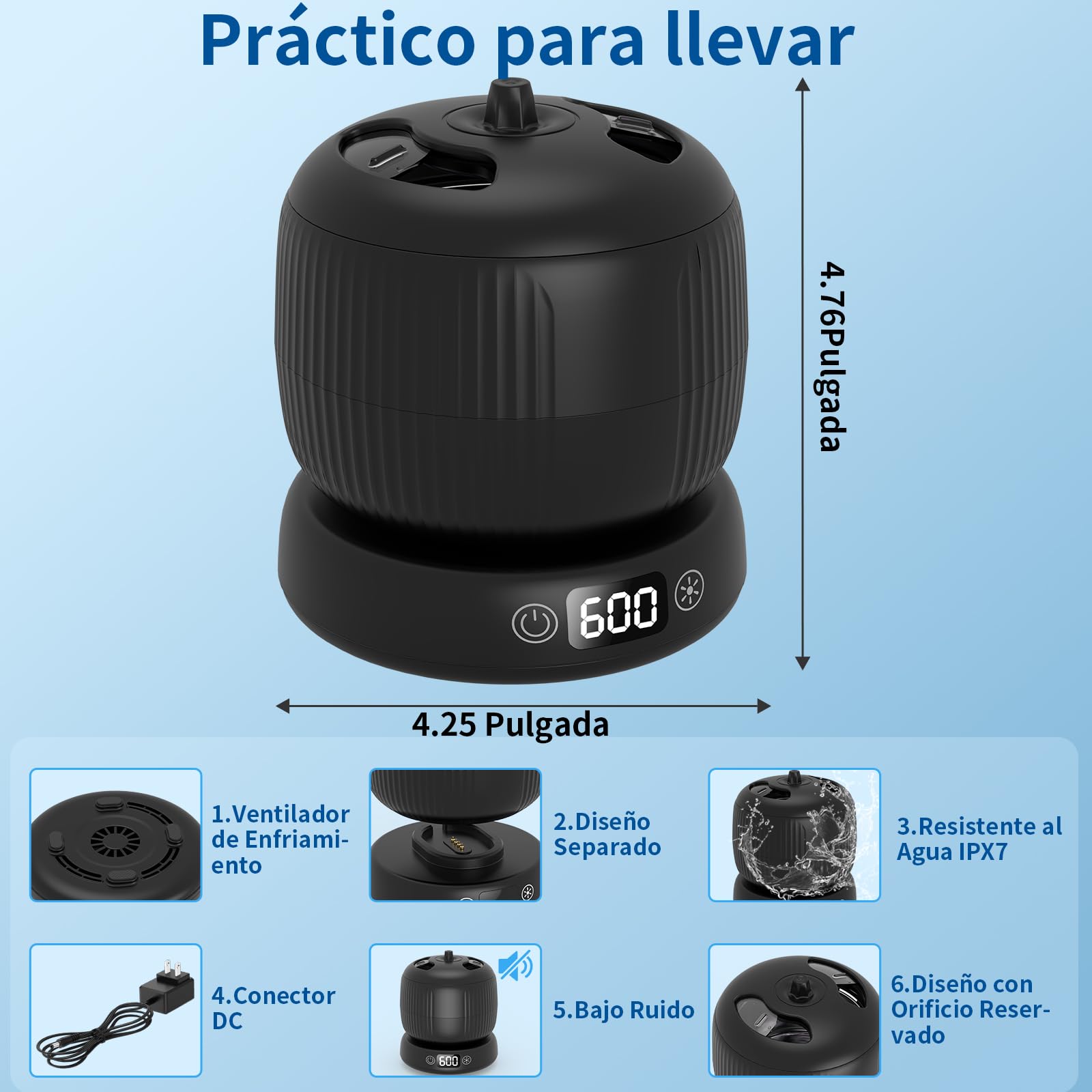 Limpiador Ultrasónico UV de 45 kHz, 25W Ultrasonidos Limpieza de 3 Modos, Profunda 360°, Máquina limpiadora Ultrasónica Portátil de 190ml para, Dentaduras, Alineador, Joyas (negro)