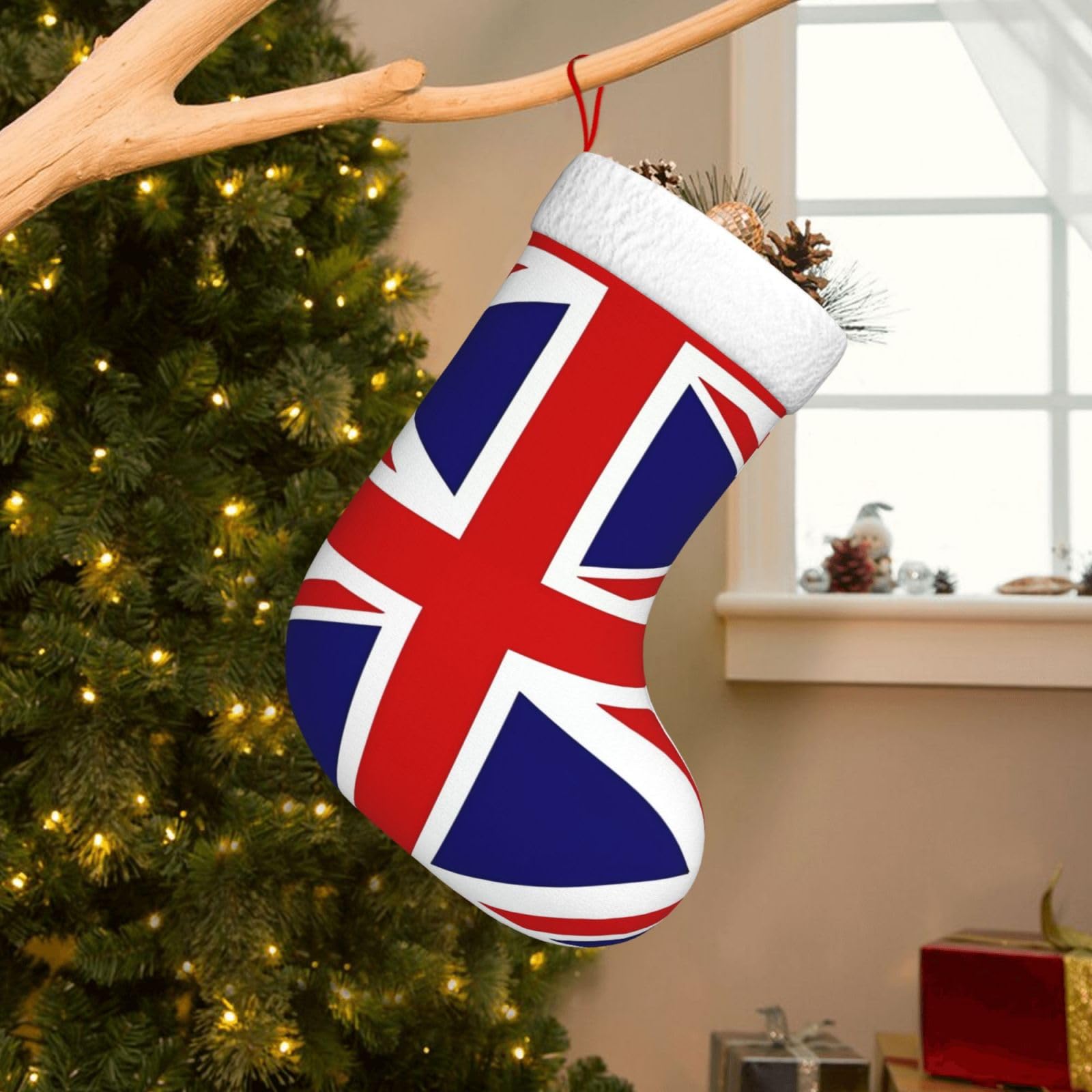 YouYuer Calza Befana Vuota,12PCS Calze Befana Vuote,Calza Natalizia,Calze Di Tela Di Natale - Foto 5