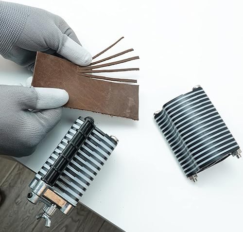 Miniatura 6 de BESTNULE Cortador de encaje de cuero para correas y cordones para trenzar flecos, correas y cordones (viene con 5 cuchillas)