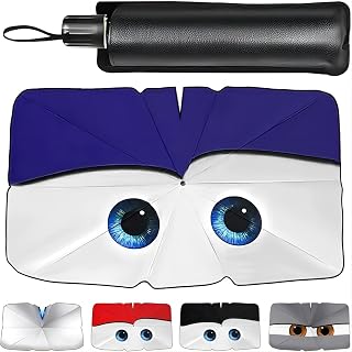 Premium Sun Protection for Car, UV Blocking, 125 x 65 cm, for Small Cars, Including Storage Bag, Lightweight and Efficient