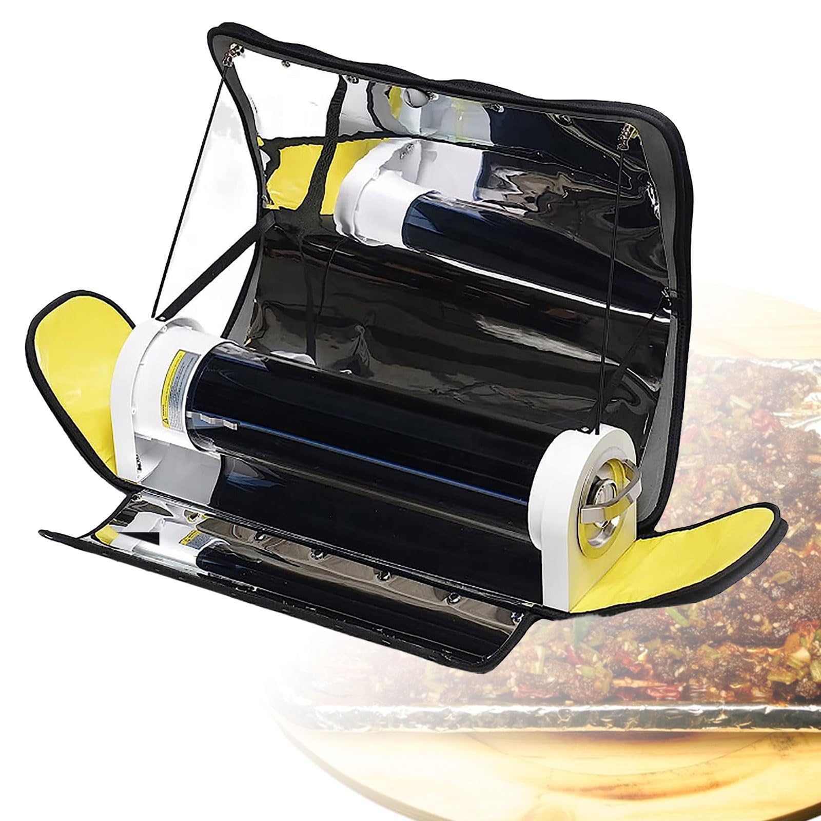 Eiwitany 4.5L Large Capacity Portable Solar Oven with Thermometer, Outdoor Camping Stove for Hiking, Travel, Family and Parties