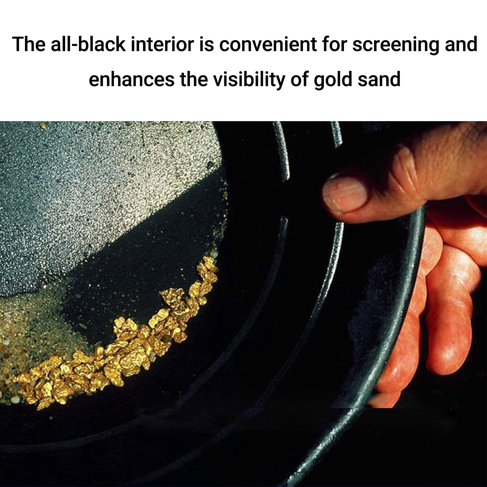 Gold Pan Kit,Bacino per la Ricerca Dell'Oro 38,5 cm,Setaccio per Oro,Classificatore D'Oro,Dell'Oro Gold Pan Kit,Oro Pans Setaccio Accessori,per Lavaggio Classificatore per Setacciatura