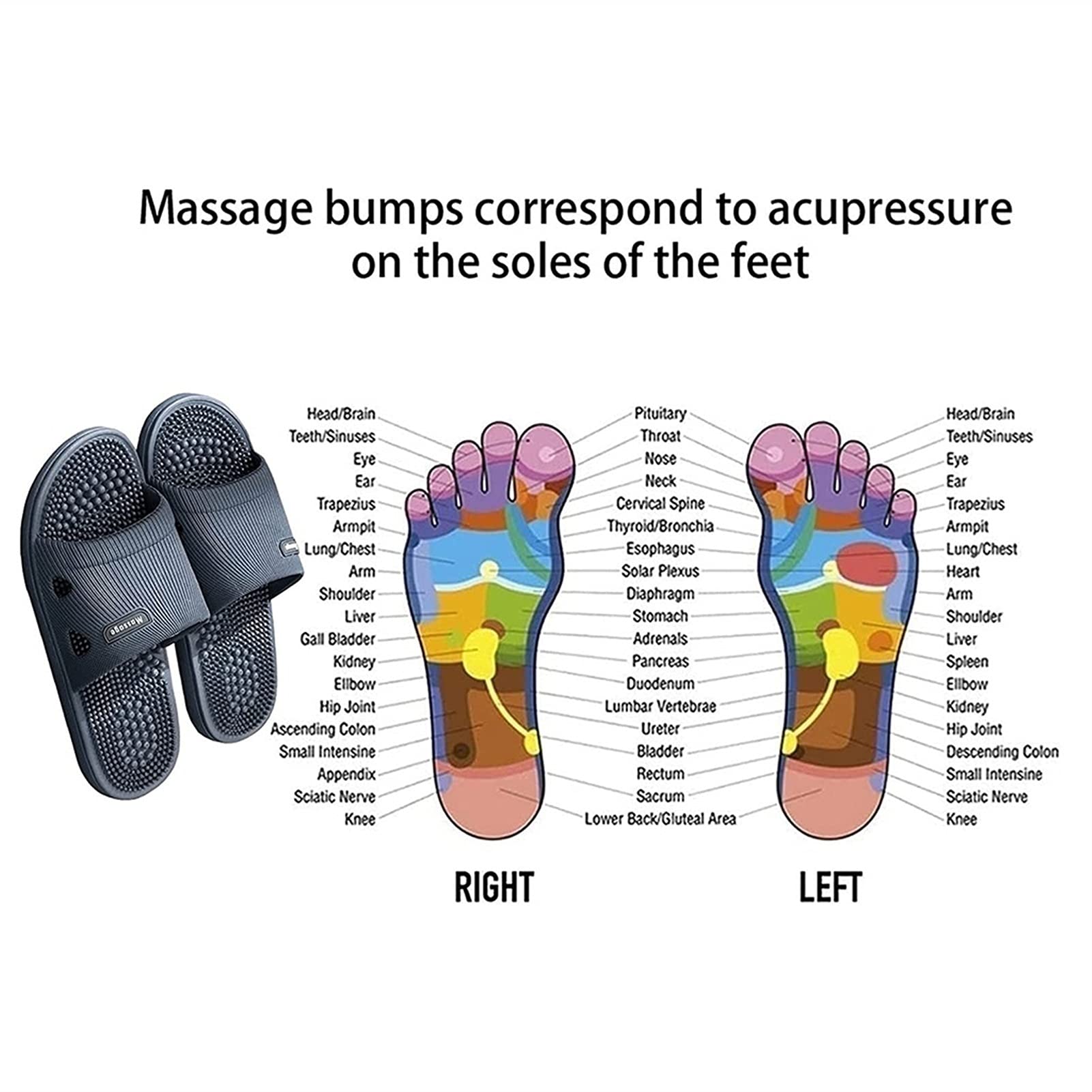 Pantofole Da Massaggio Riflessologia Terapia Scarpe Fascite Plantare Artrite Neuropatia Sollievo Dal Dolore Agopuntura Pantofole