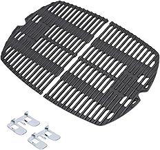 GFTIME 27,3 x 38,8cm Grillrost Gusseisen 7645 für Weber Q200, Q220, Q260, Q2000, Q2200, Q2400 Series Gasgrills, Grillrost Gusseisen Ersatzteile Zubehör for Weber 7645, 65811, 2 Stück