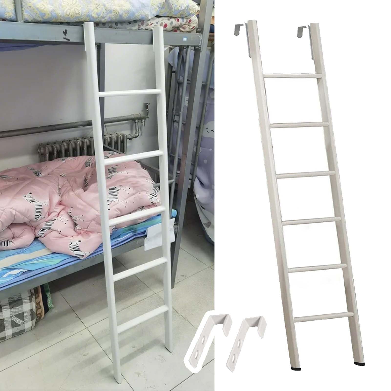 Etagenleiter für Wohnmobile, Ersatz-Bettleiter für Reiseanhänger, Doppelbetten 114,3 cm/127 cm/139,7 cm/149,7 cm/149,9 cm/160 cm/165,1 cm/175,3 cm/185,4 cm, mit Haken für einfache Installation, Weiß