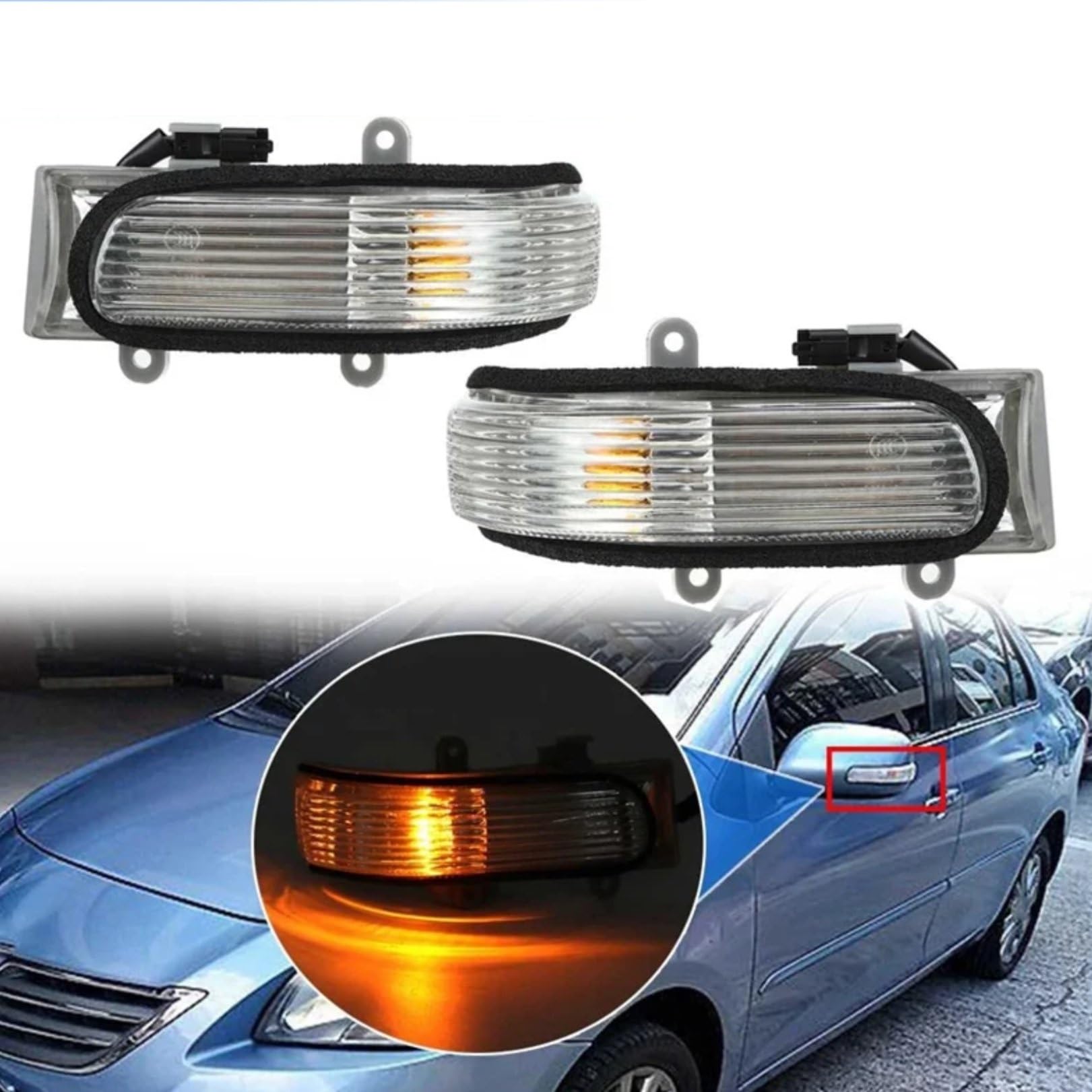 para Toyota Corolla 2008 2009 Luz de Giro para Espejo retrovisor Lateral Luces de señalización 81740-06040 81730-06060