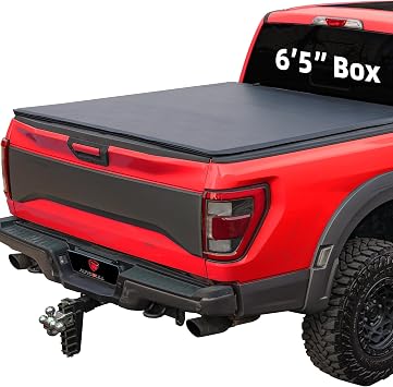 Soft Quad Fold Tonneau Cover Compatible with 2002-2026 Dodge Ram 1500/03-25 2500 3500 6.4ft Bed 76.3" w/o Rambox, Vinly Top Alloy Steel Structure
