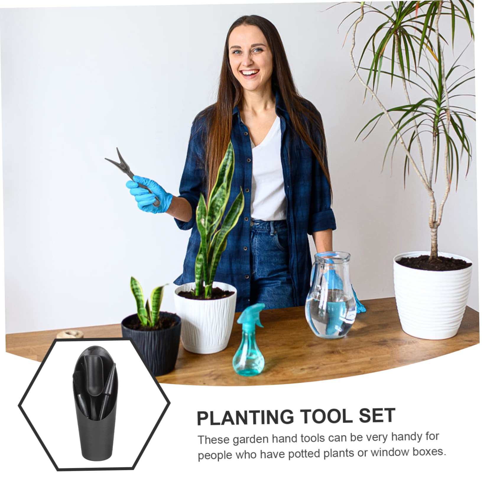 SUPVOX 10 Juegos Conjunto de Herramientas de jardín Herramienta para deshierbar Grietas Herramienta para sembrar bulbos suculentas Gadgets Herramienta de plantación de bonsáis el plastico