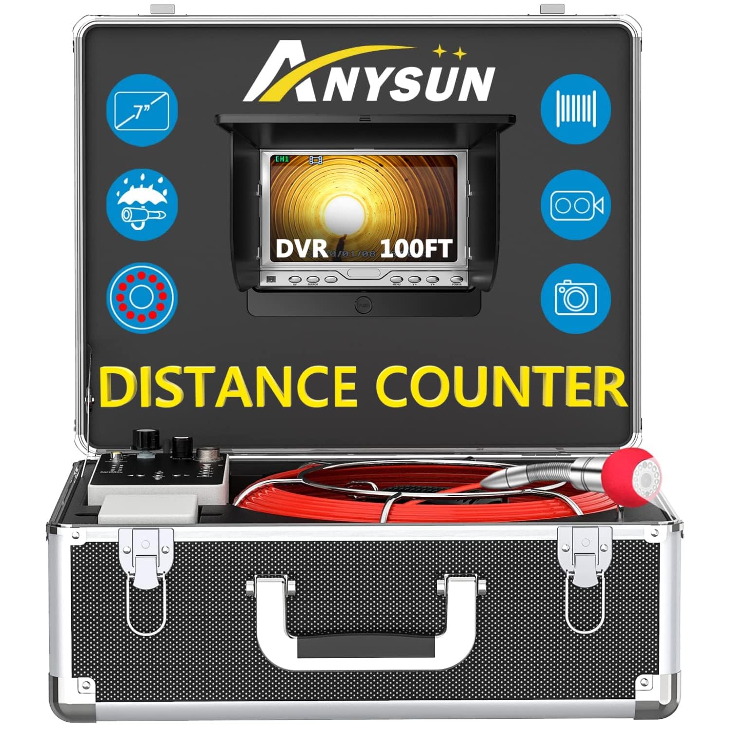 Sewer Camera Inspection Cam - Distance Count -1