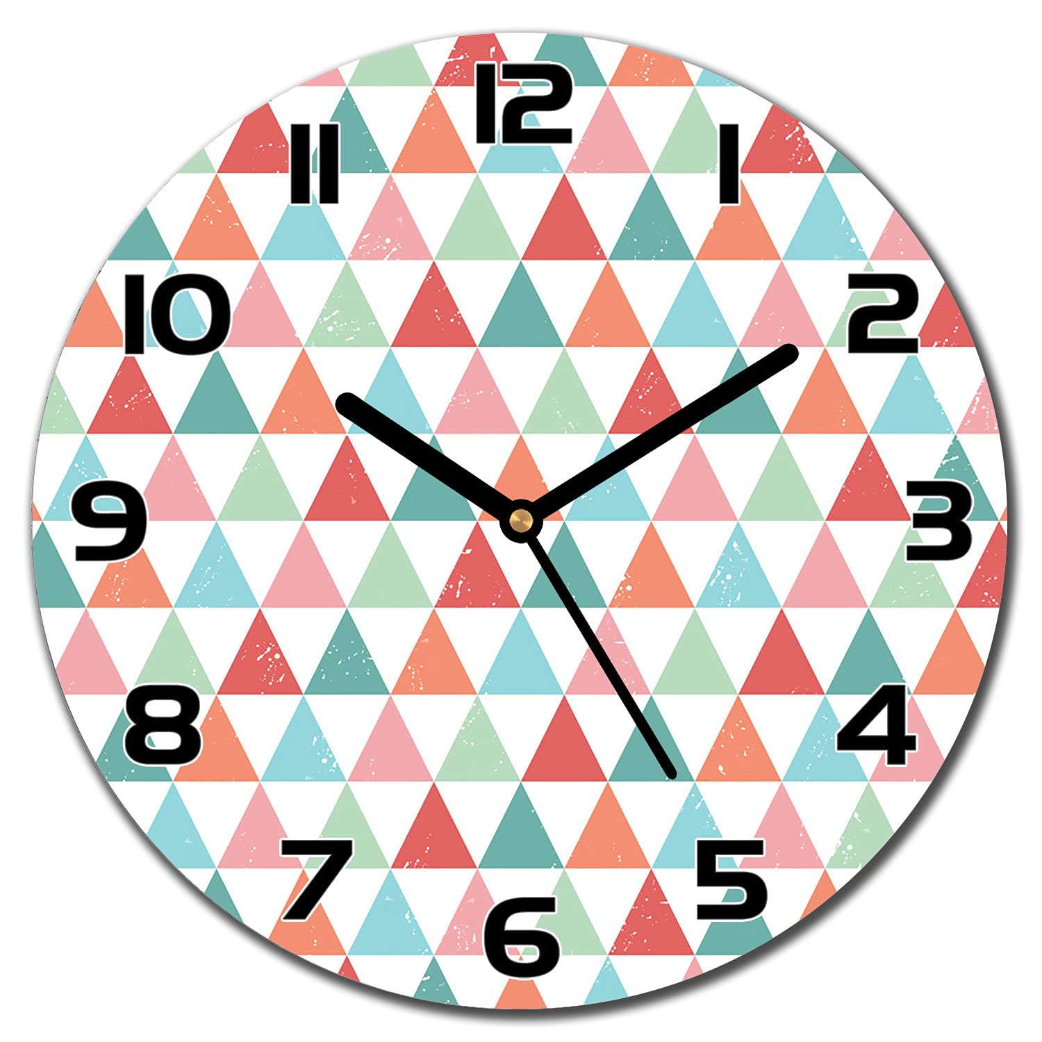 Horloge en verre 30 cm Coloray pour embellir un mur de salon vide